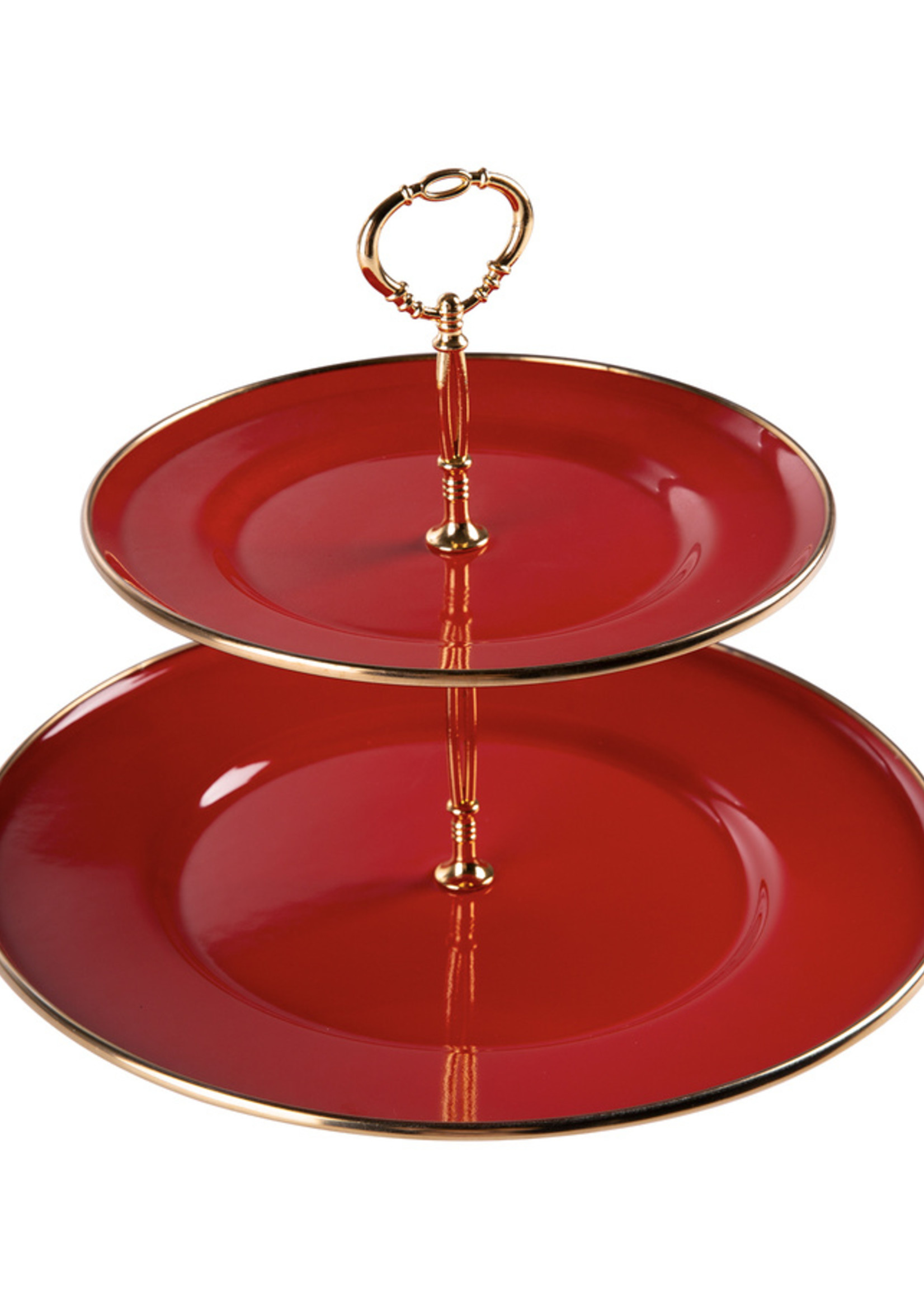 Karaca Troy Layered Cookie Holder Red