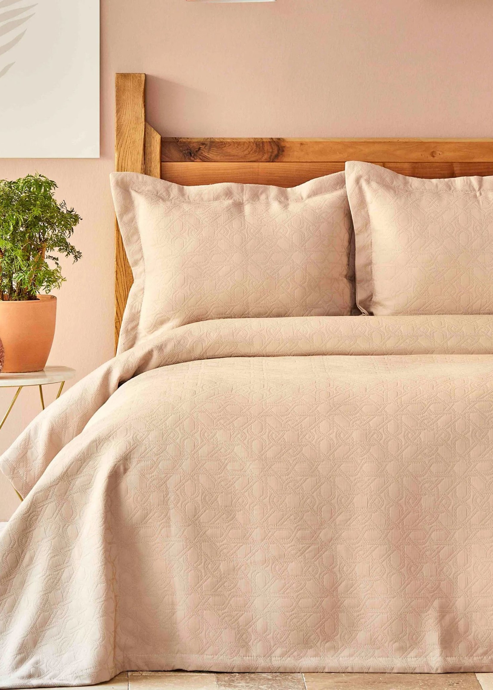 Karaca Home Back To Basic Powder Double Bedspread