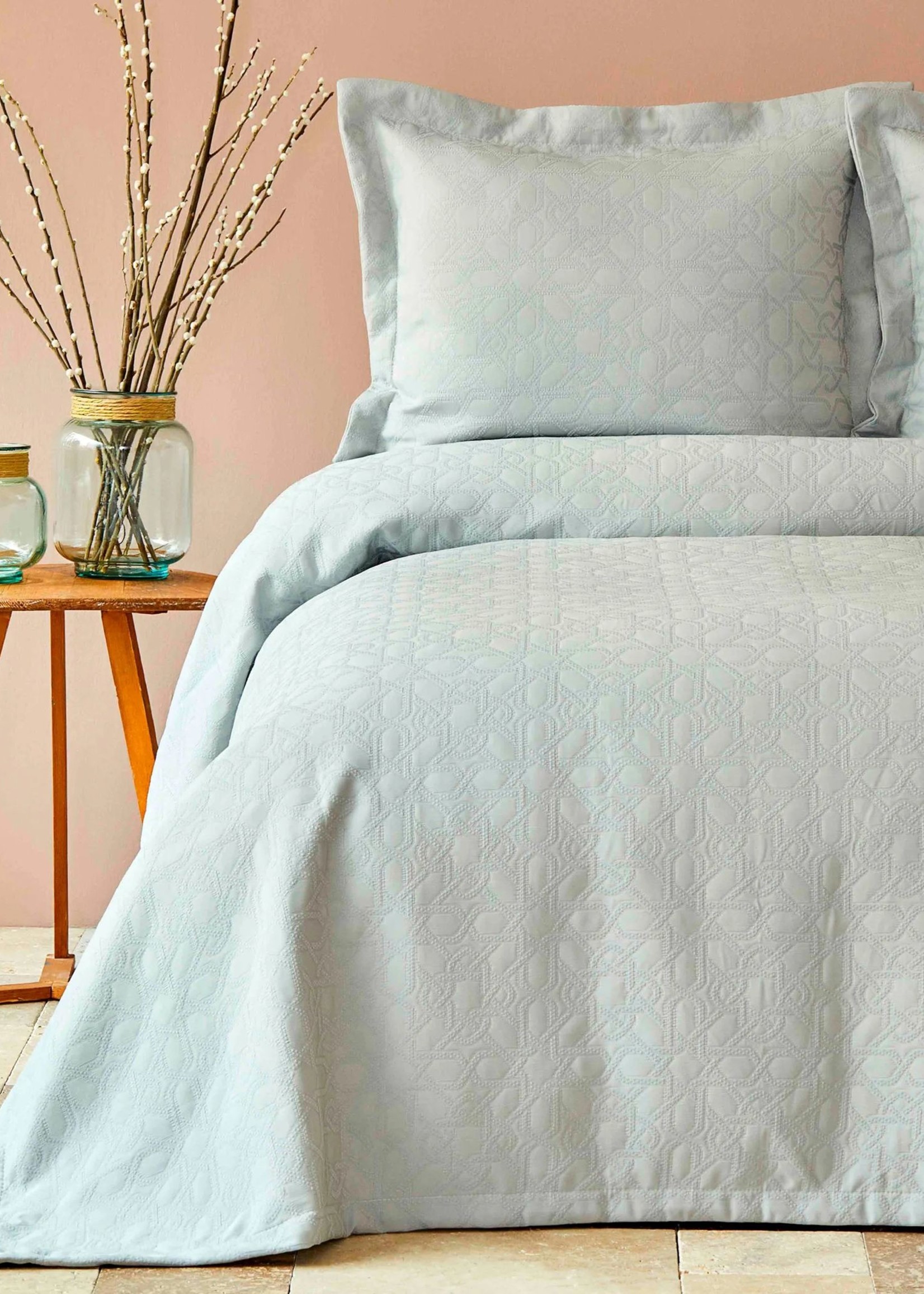 Karaca Home Back To Basic Blue Double Bedspread
