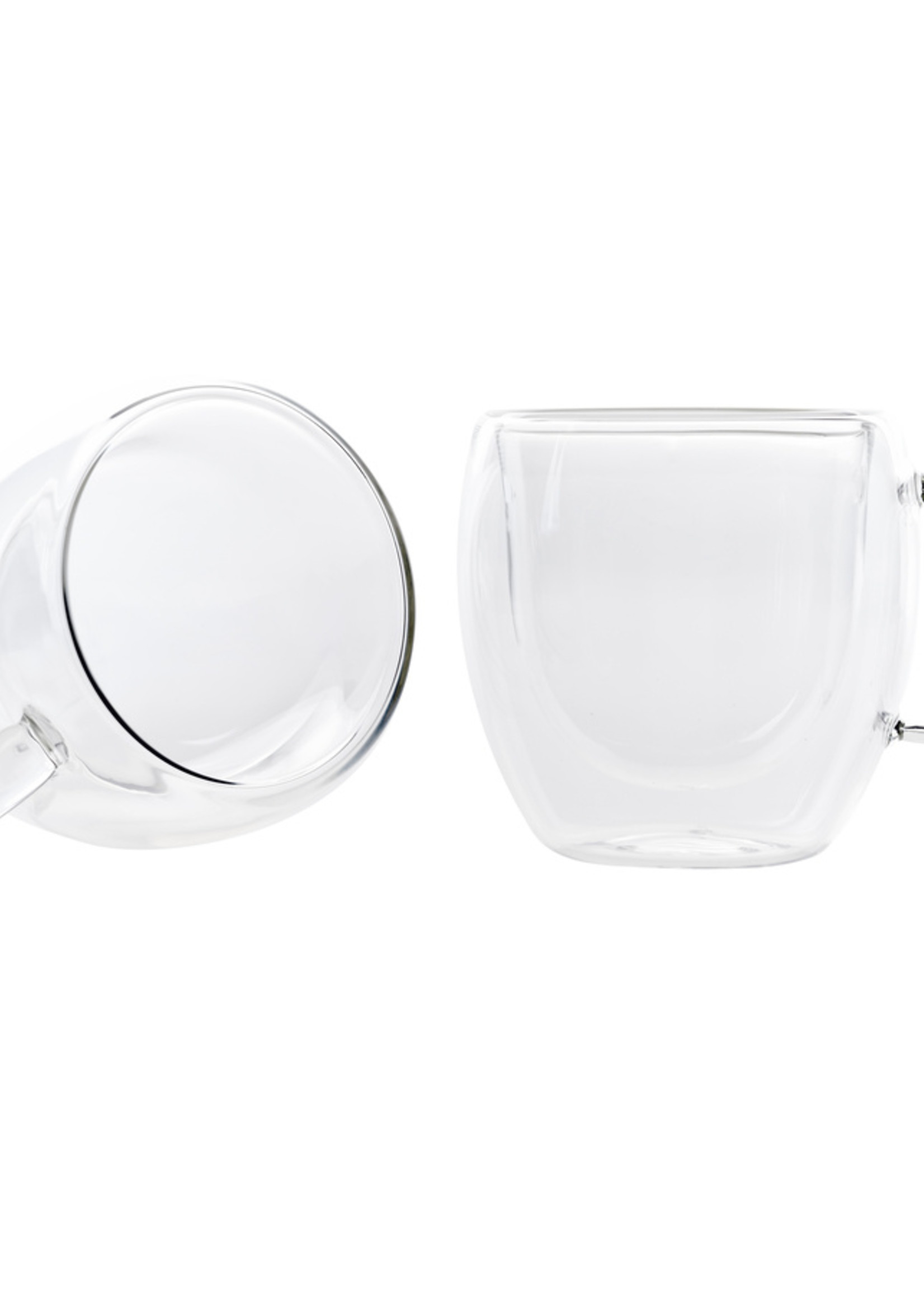 Karaca Borosilicate Double Enclosed Handled Glass Cup Set of 2 150Ml
