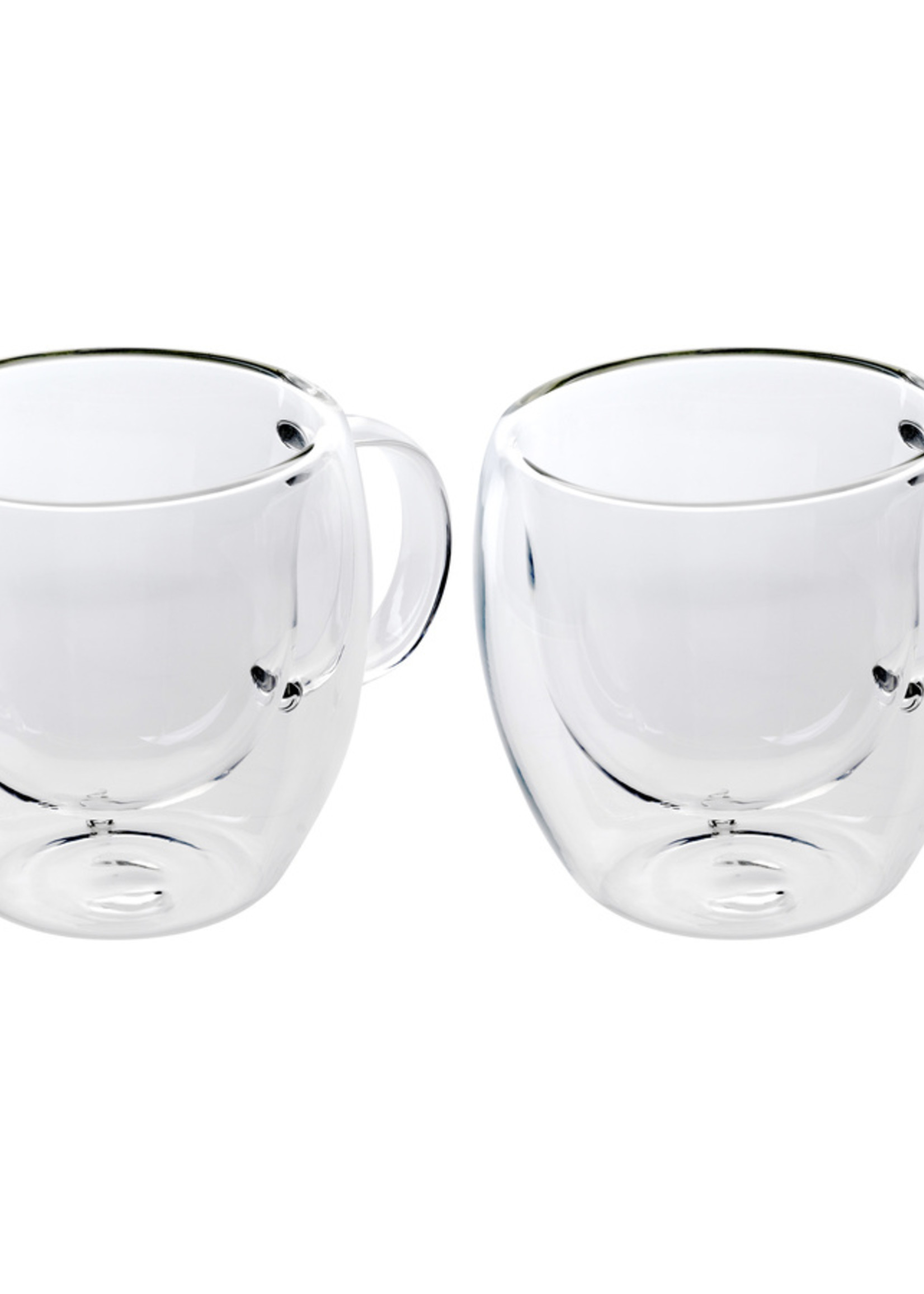 Karaca Borosilicate Double Enclosed Handled Glass Cup Set of 2 150Ml