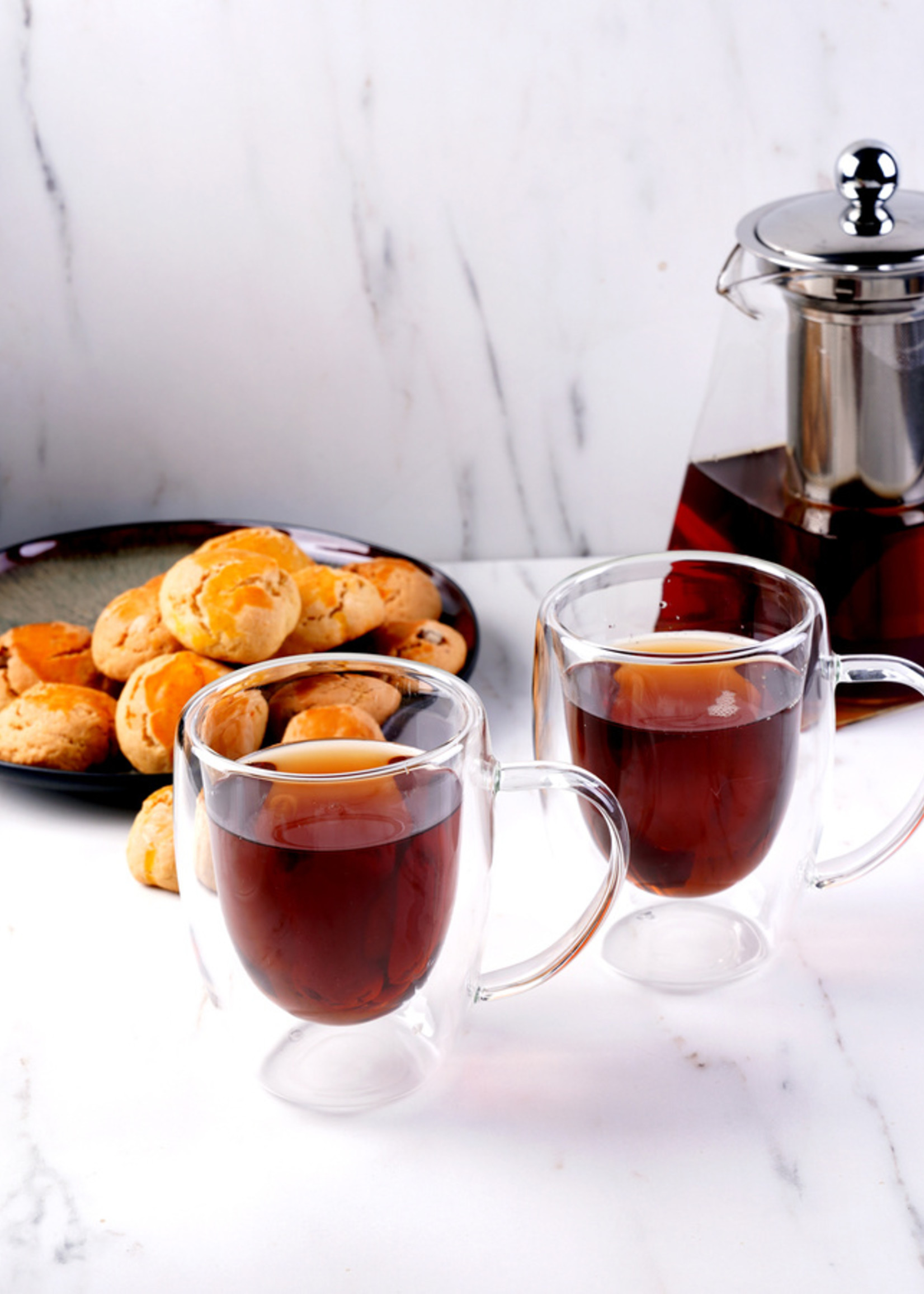 Karaca Borosilicate Set of 2 Glass Cups With Handles 400Ml