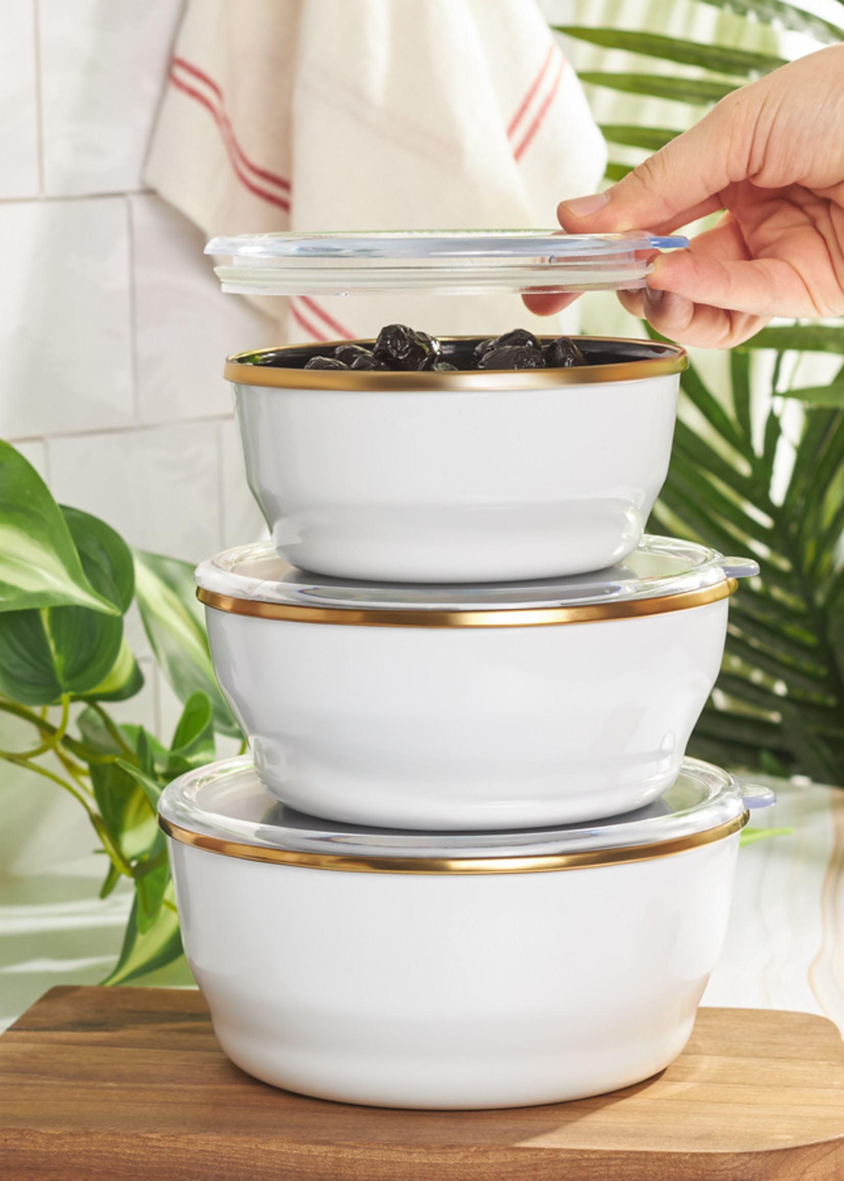 Karaca Troy 3 Pcs Storage Container White