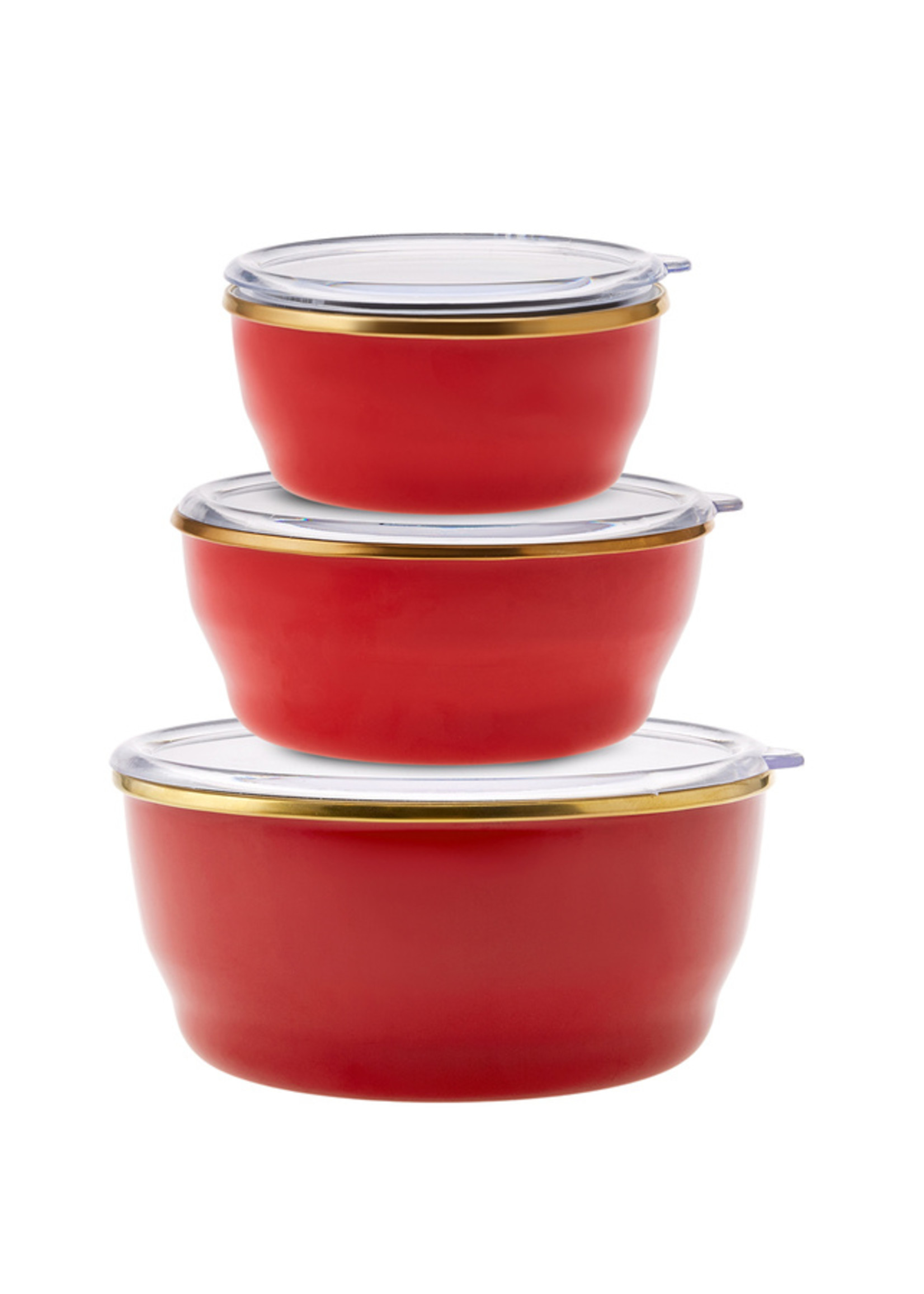 Karaca Troy 3 Pcs Storage Container Red