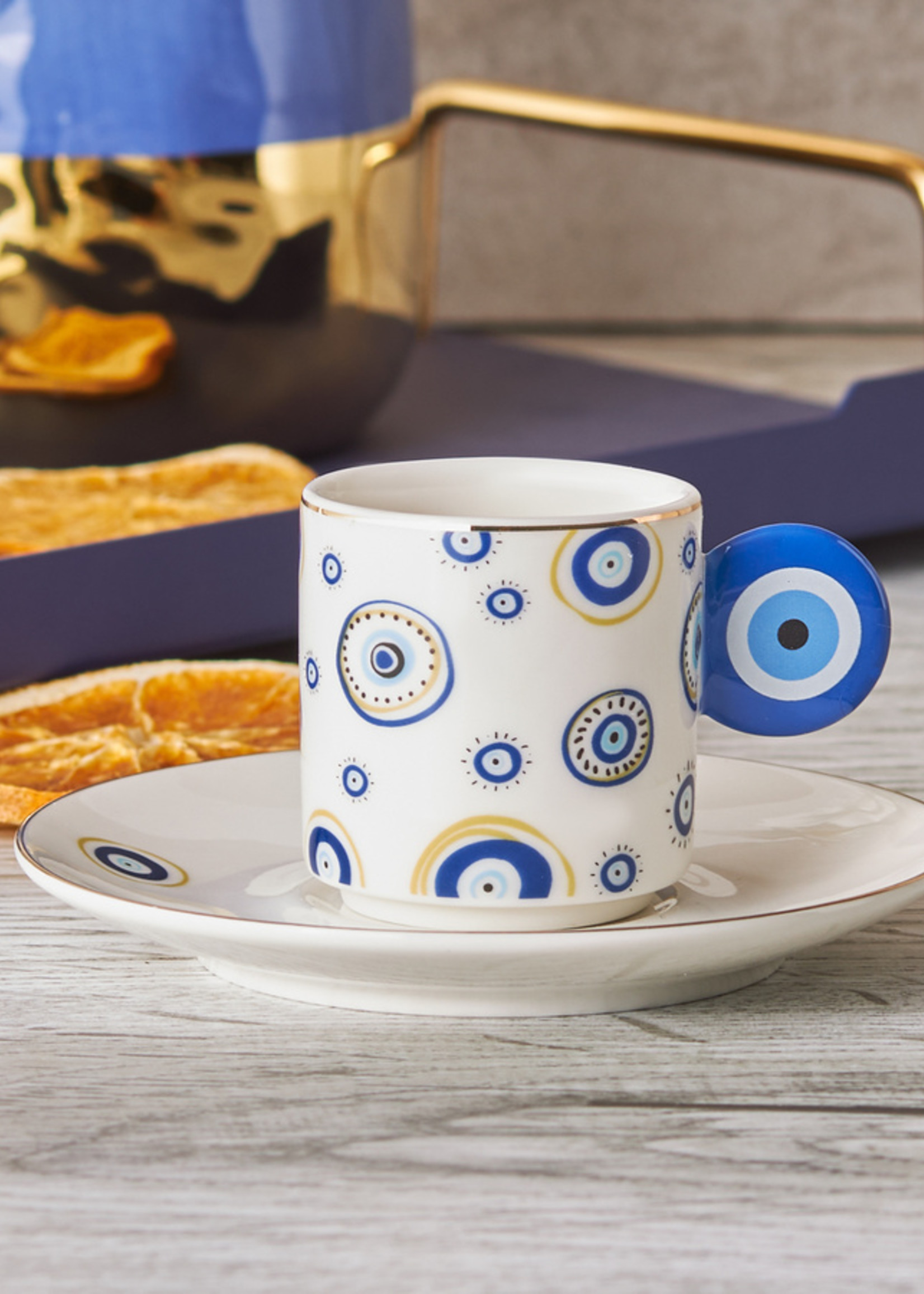 Karaca Yek Set of 2 Porcelain Coffee Cups 75 ml