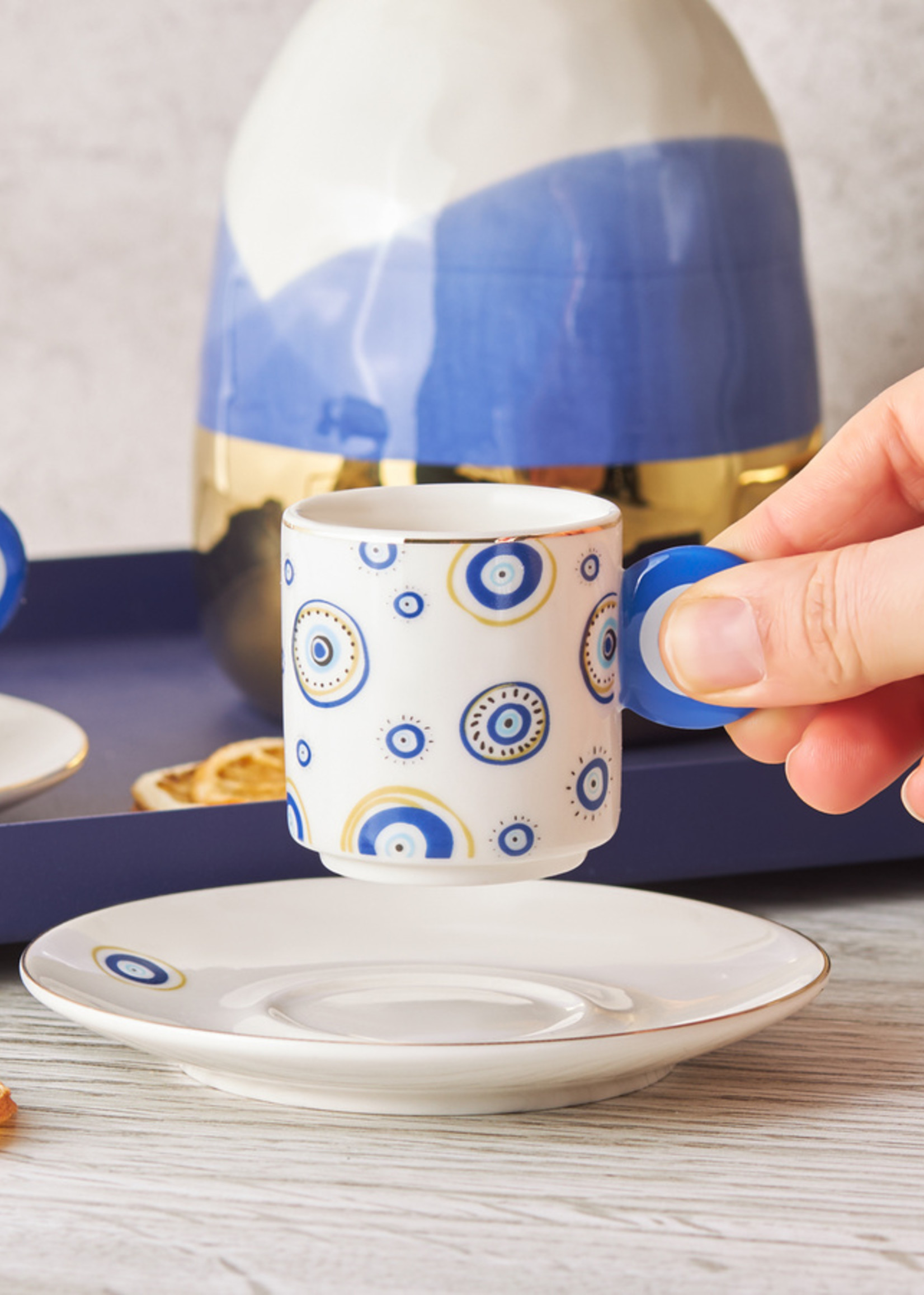 Karaca Yek Set of 2 Porcelain Coffee Cups 75 ml