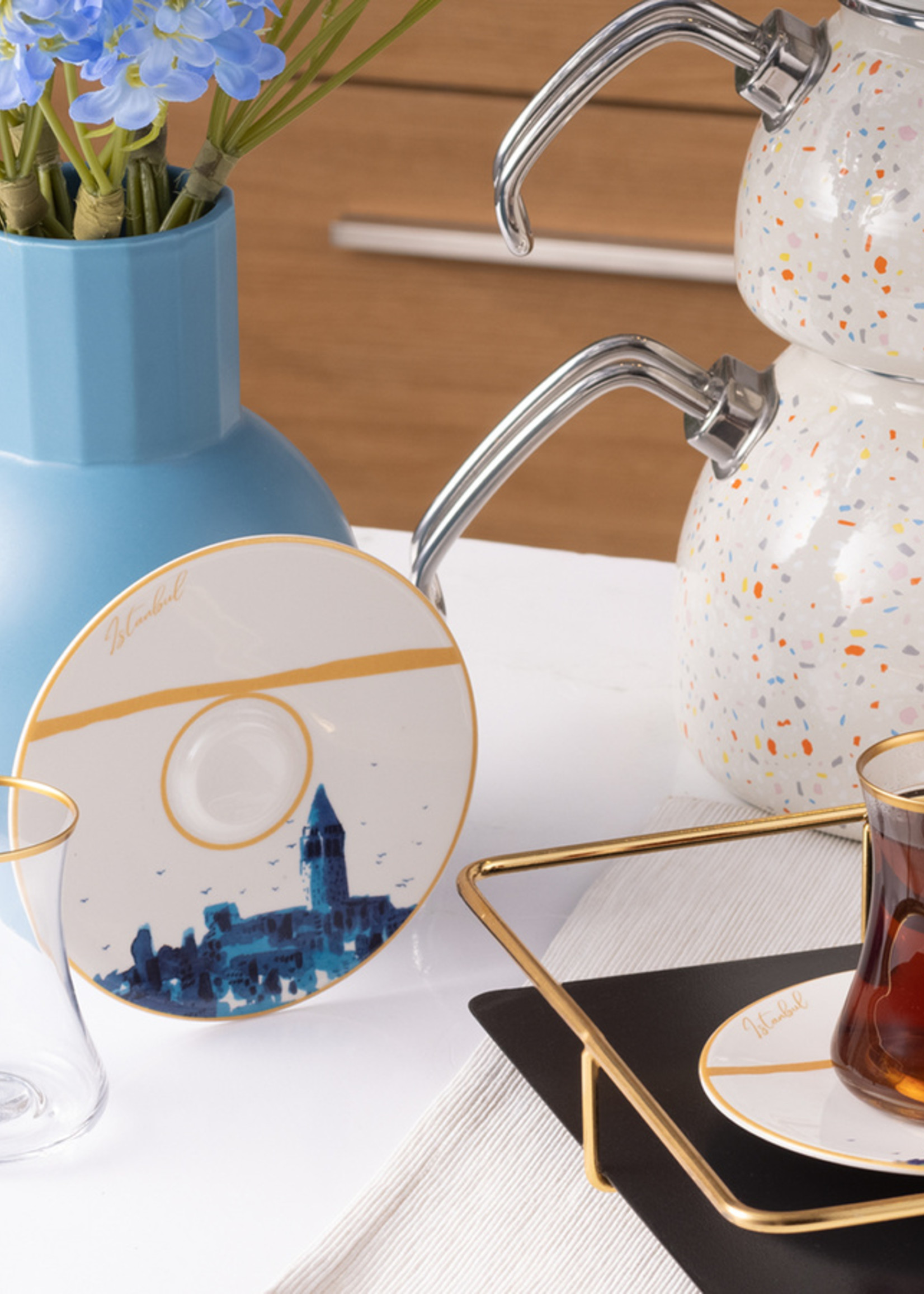 Karaca Harem 12 Piece Tea Cup Set for 6 Person