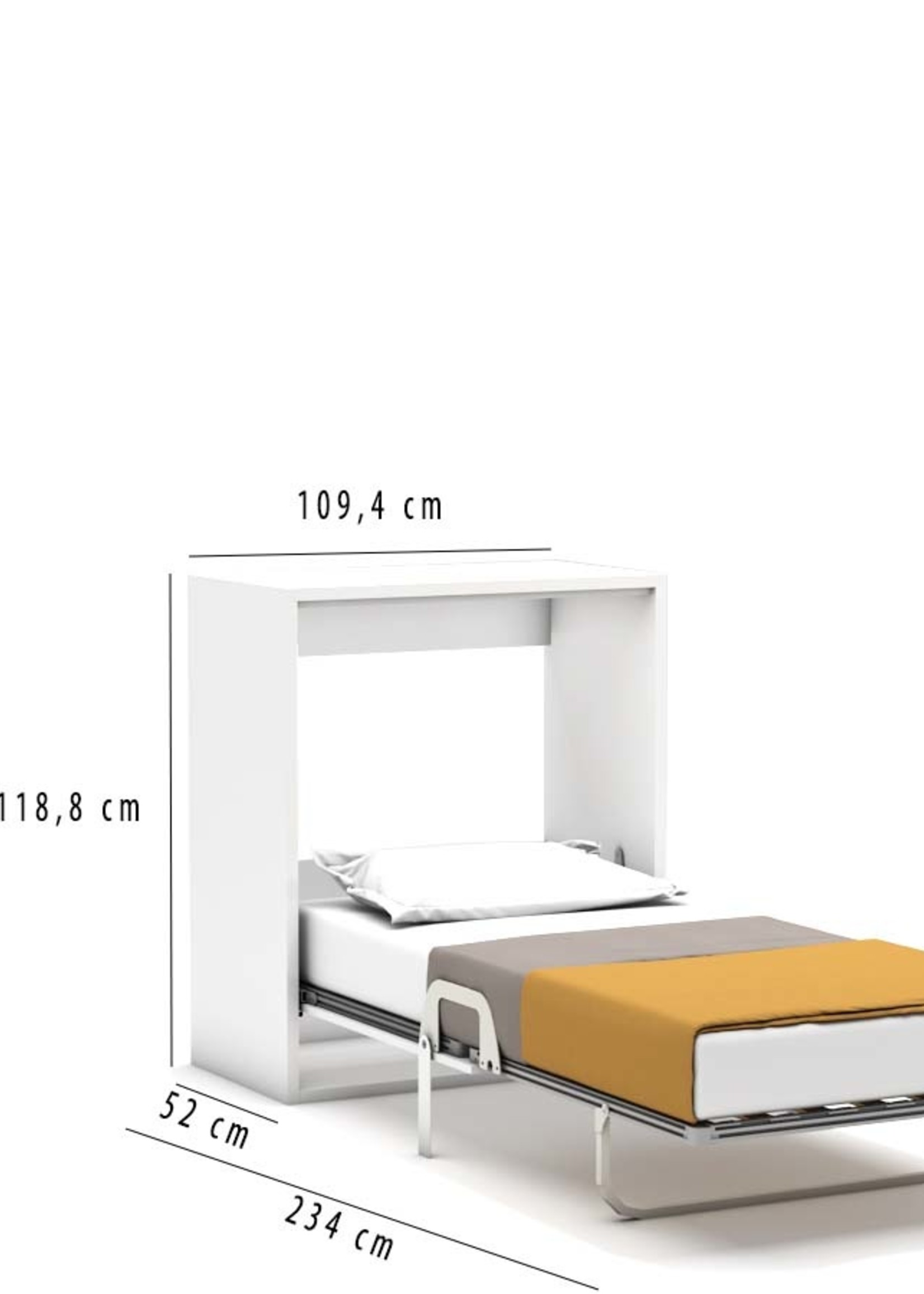 Smart Design Furniture Capsule Single Folding Bed 209