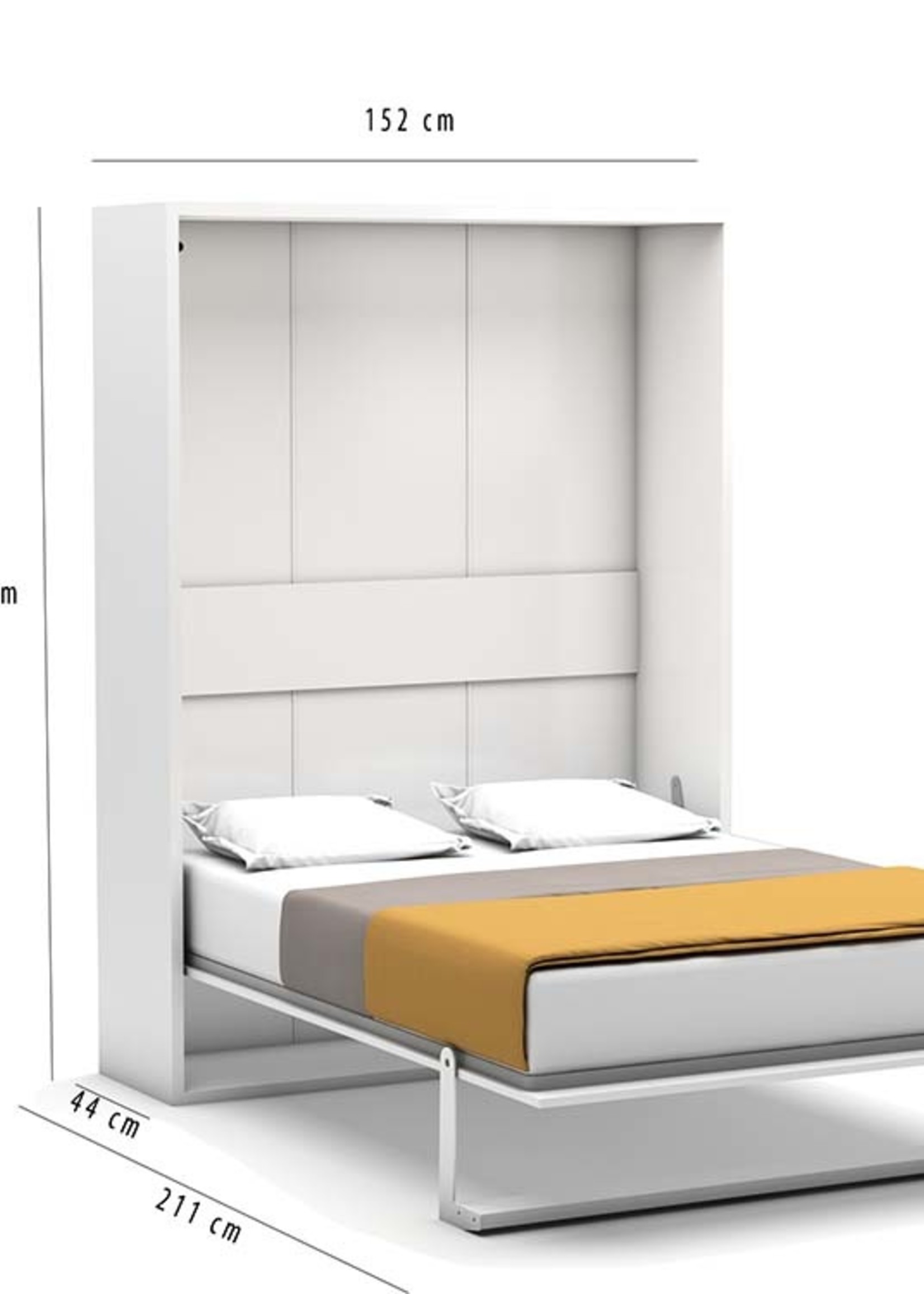Smart Design Furniture Double Bed With Bookshelf 1111