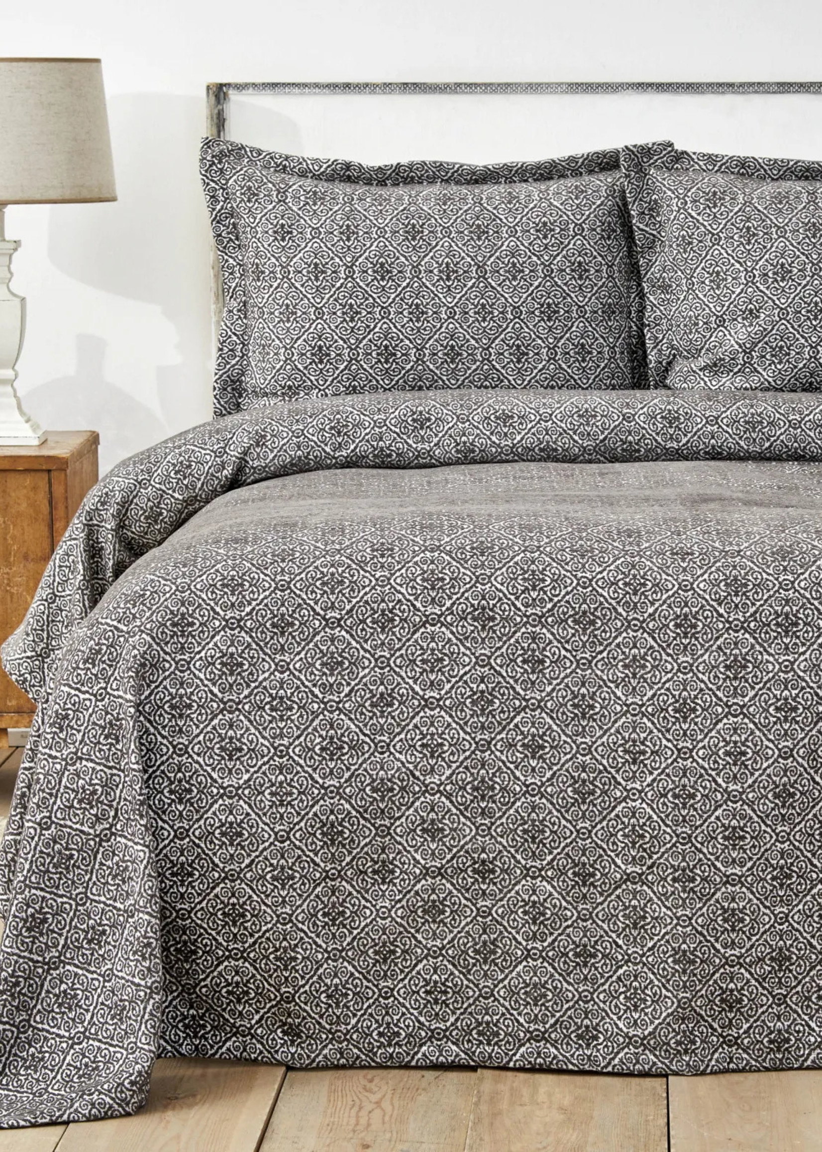 Karaca Home Alora Gray Double Bedspread