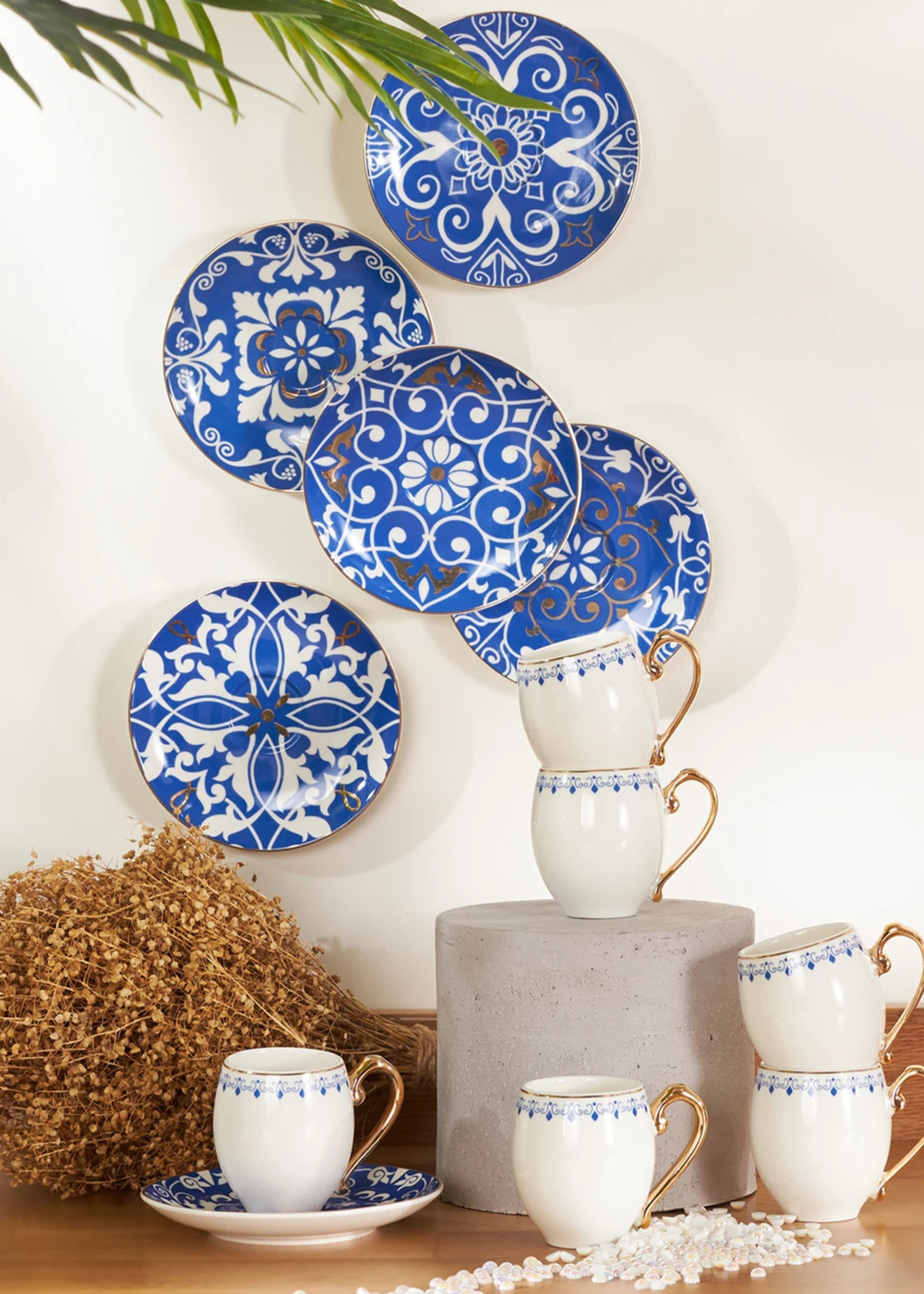 Karaca Deep Sea Set of 6 Coffee Cups 90 ml