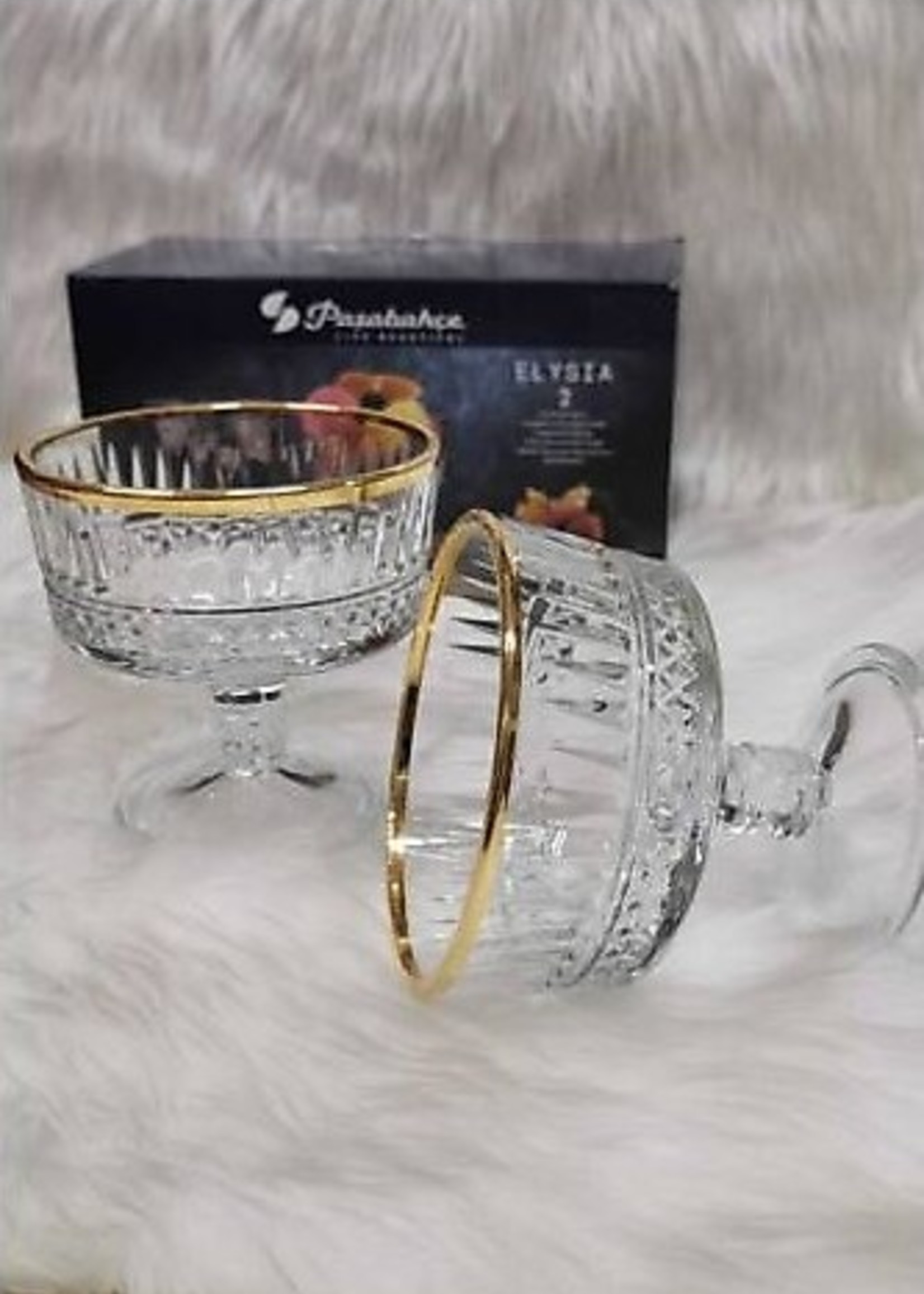 Paşabahçe 51749 Ice Cream Stand Elysia Gilded 2 Pieces
