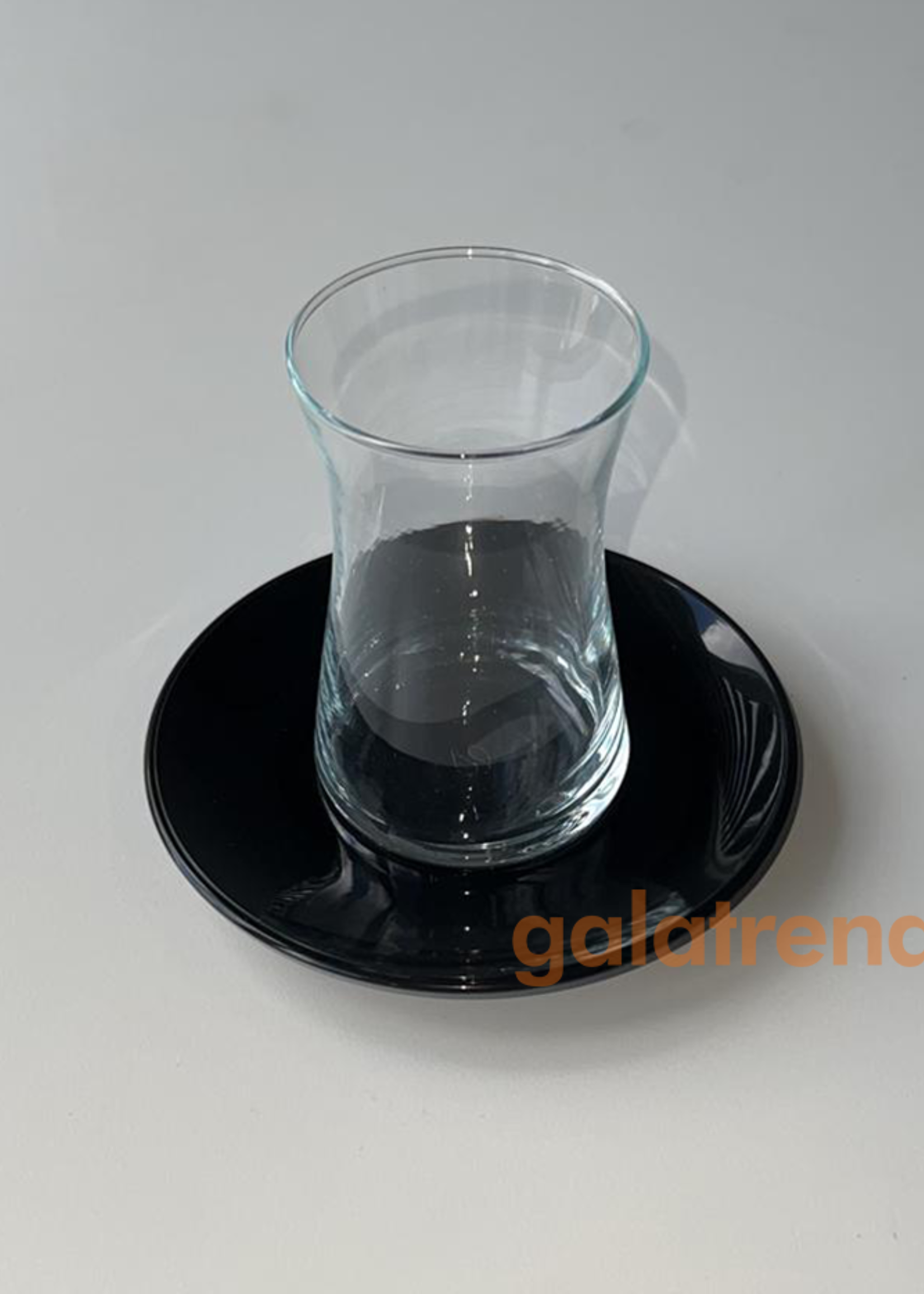 Paşabahçe 6 Piece Heybeli Tea Set Black