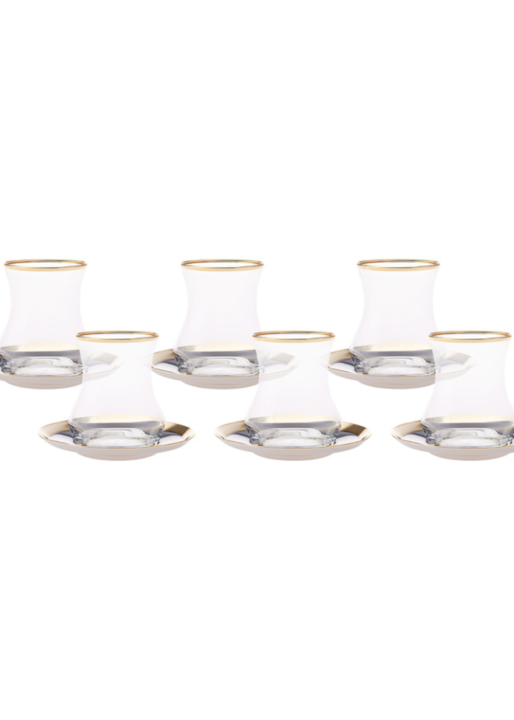 Karaca Pera Gold 18 Piece Tea Set