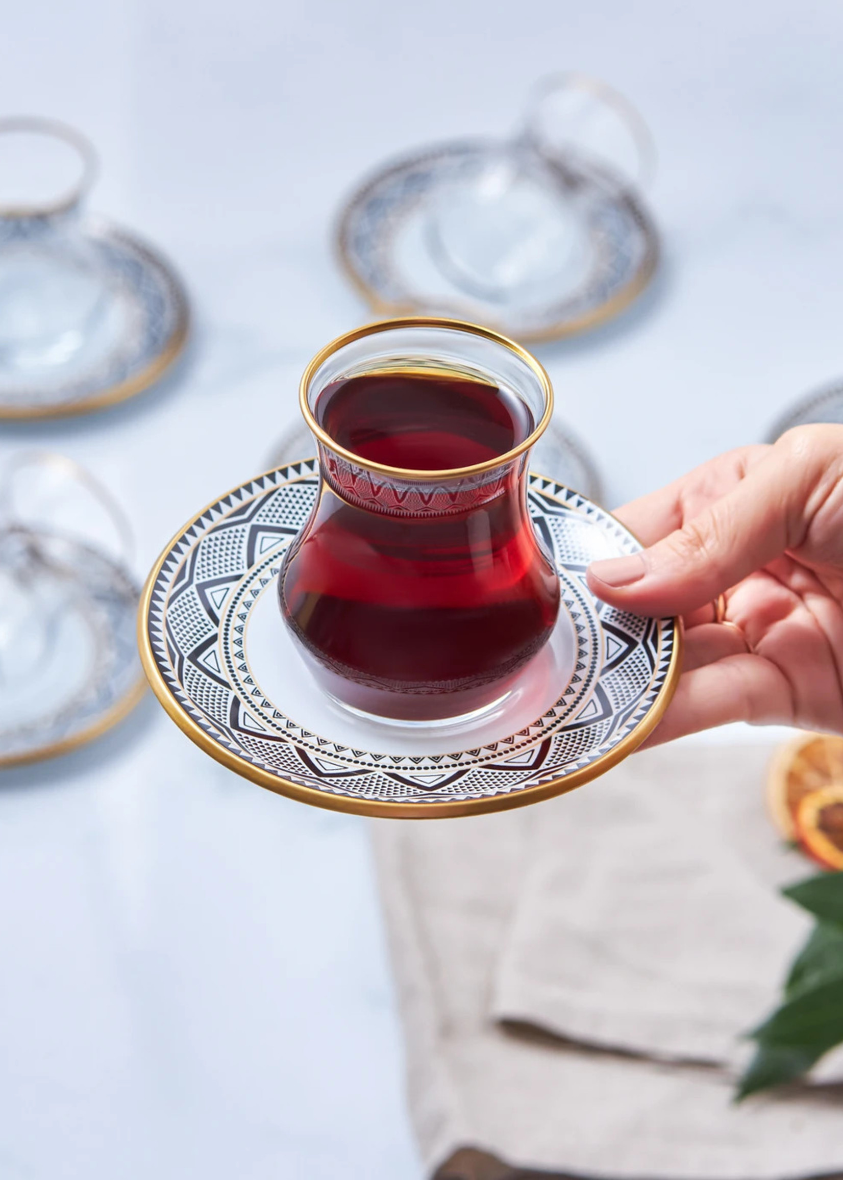 Karaca Globe New 6 Person Tea Set 120 ml