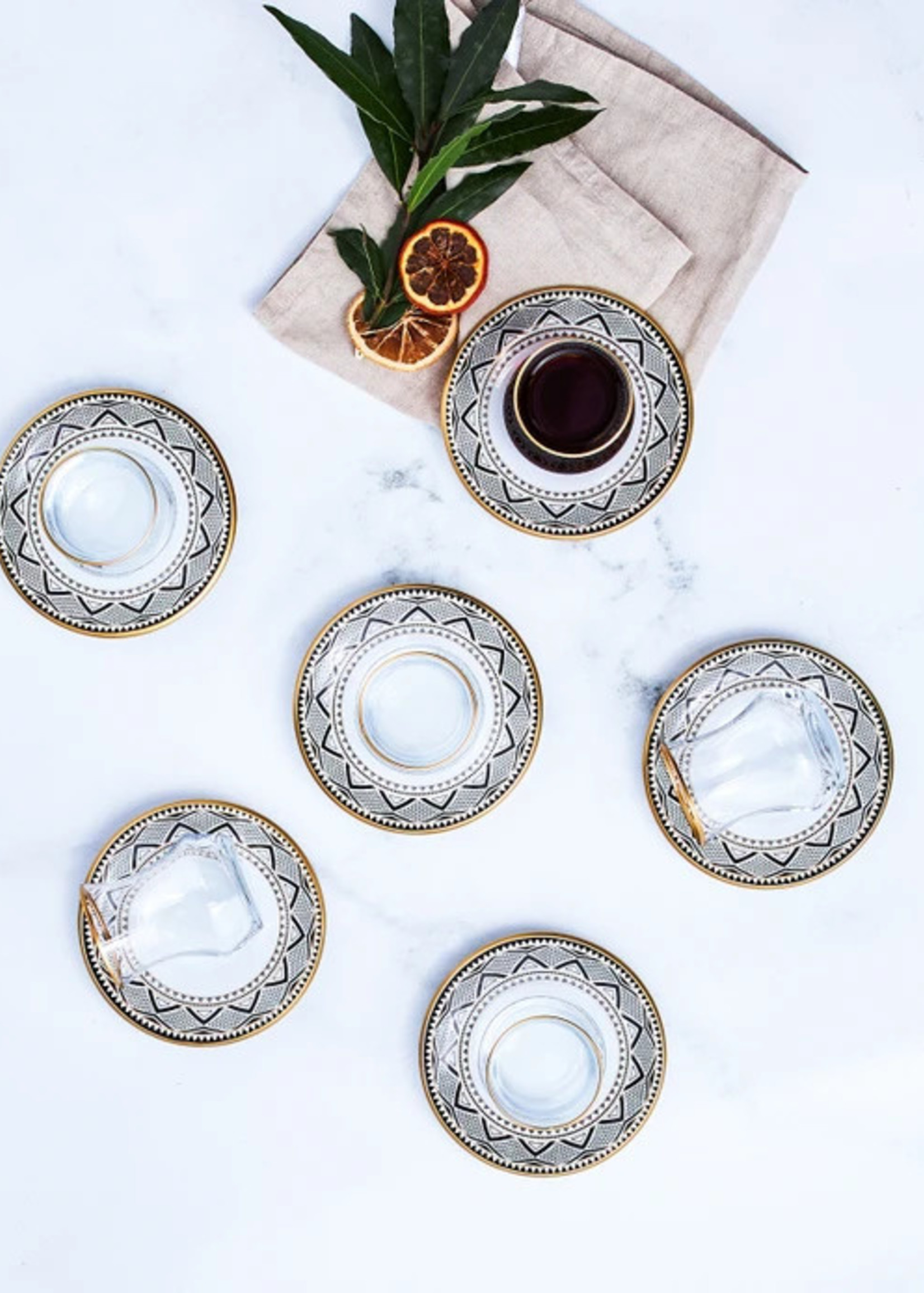 Karaca Globe New 6 Person Tea Set 120 ml