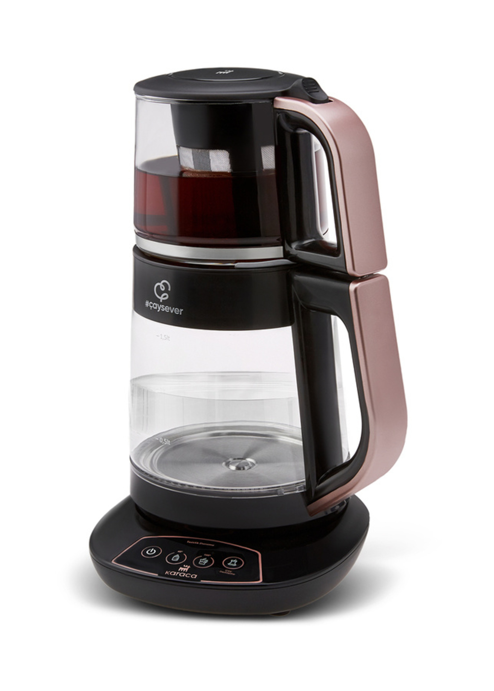 Karaca Çaysever Glass Talking Tea Maker Rosegold