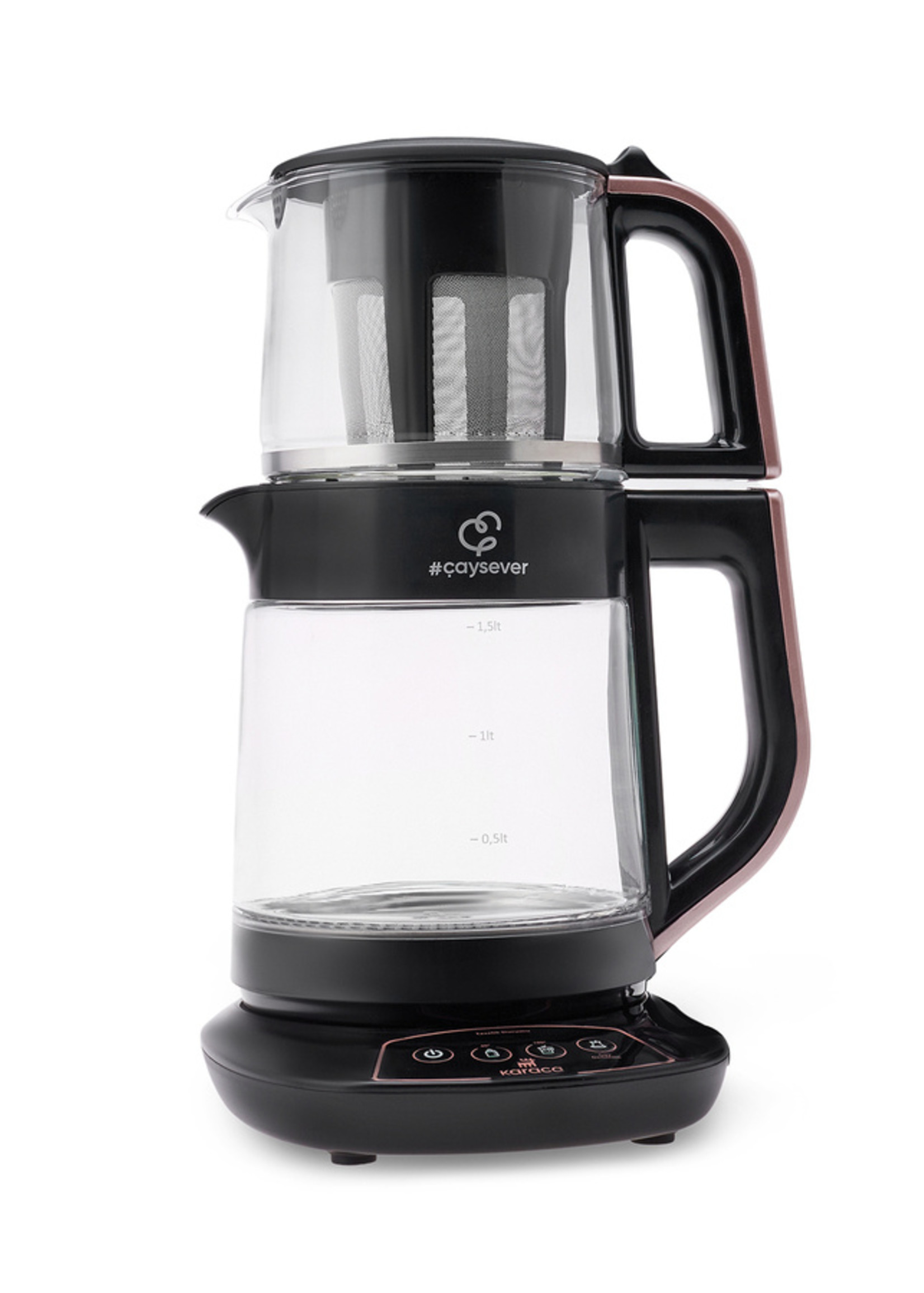 Karaca Çaysever Glass Talking Tea Maker Rosegold