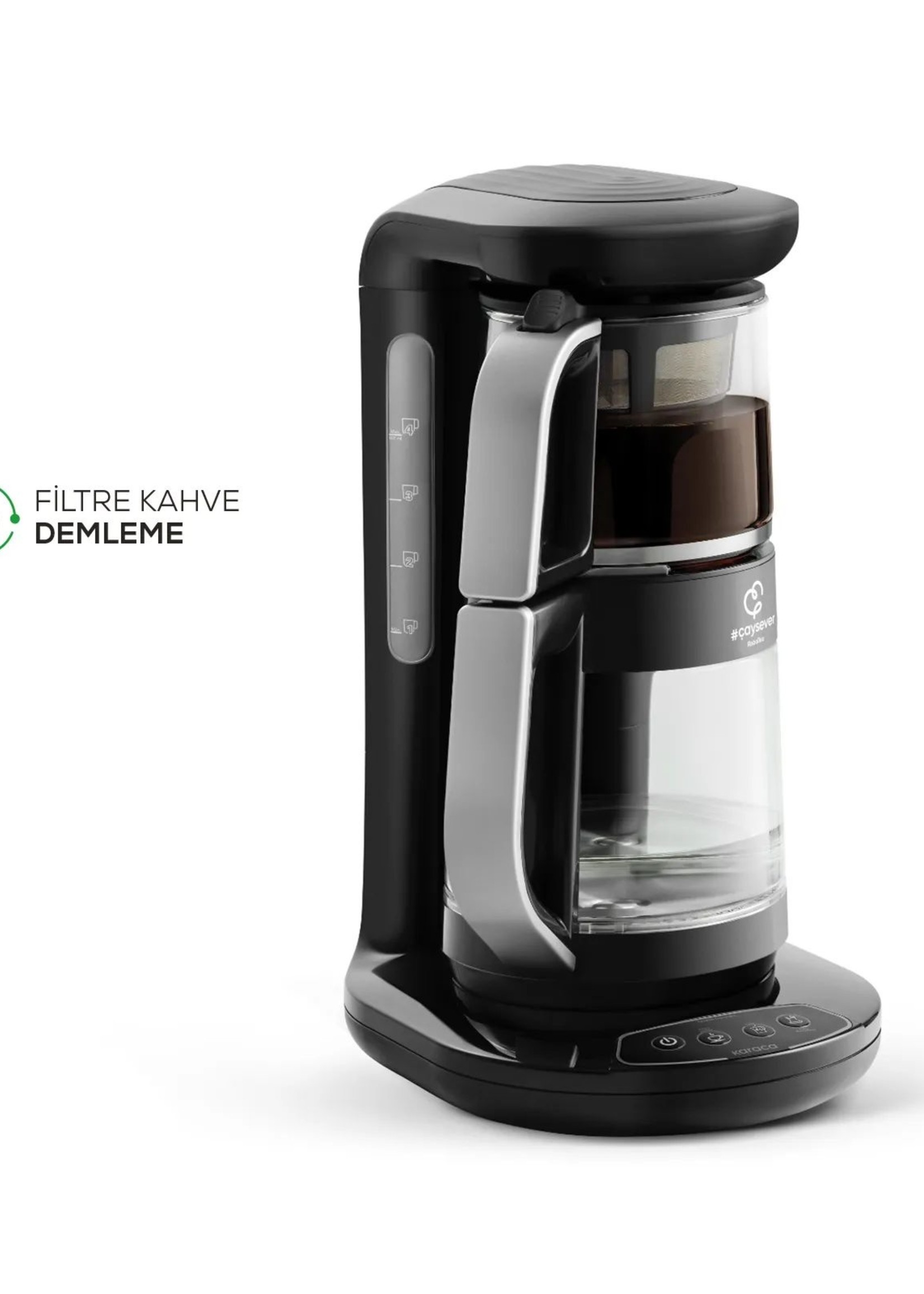Karaca Çaysever Robotea Connect Tea Maker Chrome