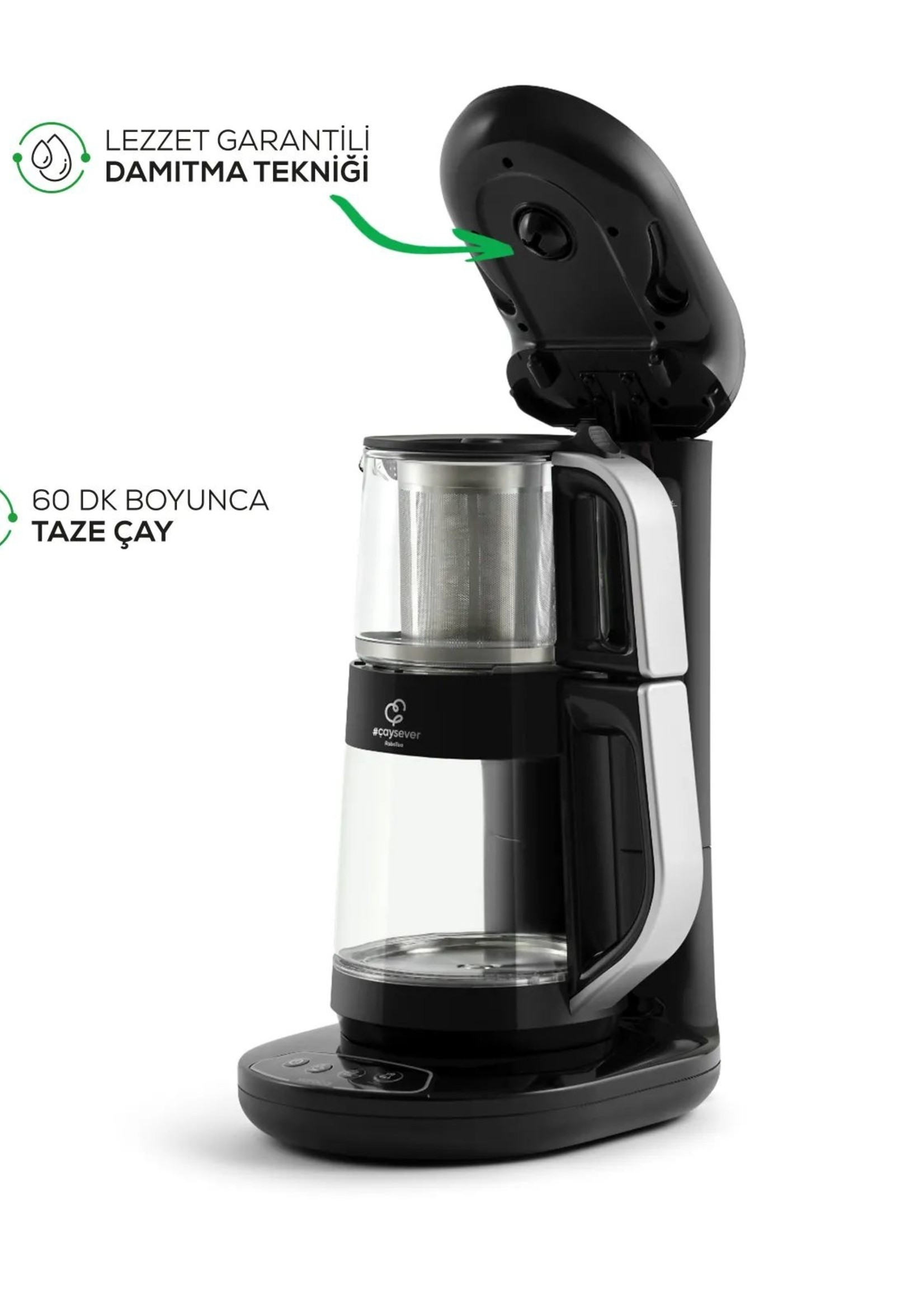 Karaca Çaysever Robotea Connect Tea Maker Chrome