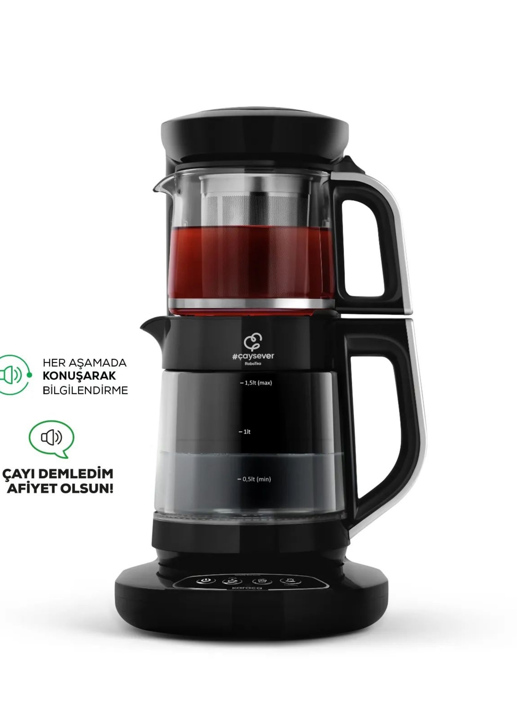 Karaca Çaysever Robotea Connect Tea Maker Chrome