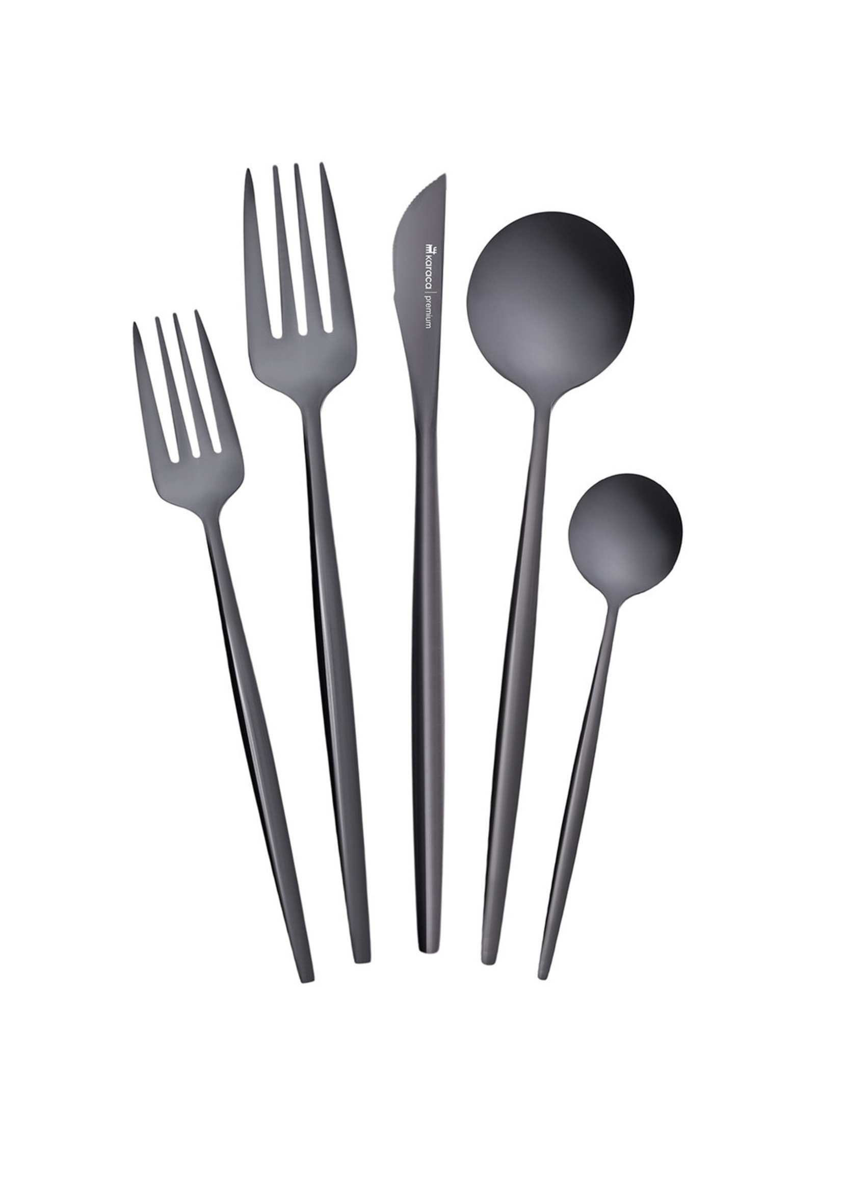 Karaca Orion Shiny Black 30 Pcs Cutlery Set for 6 Persons