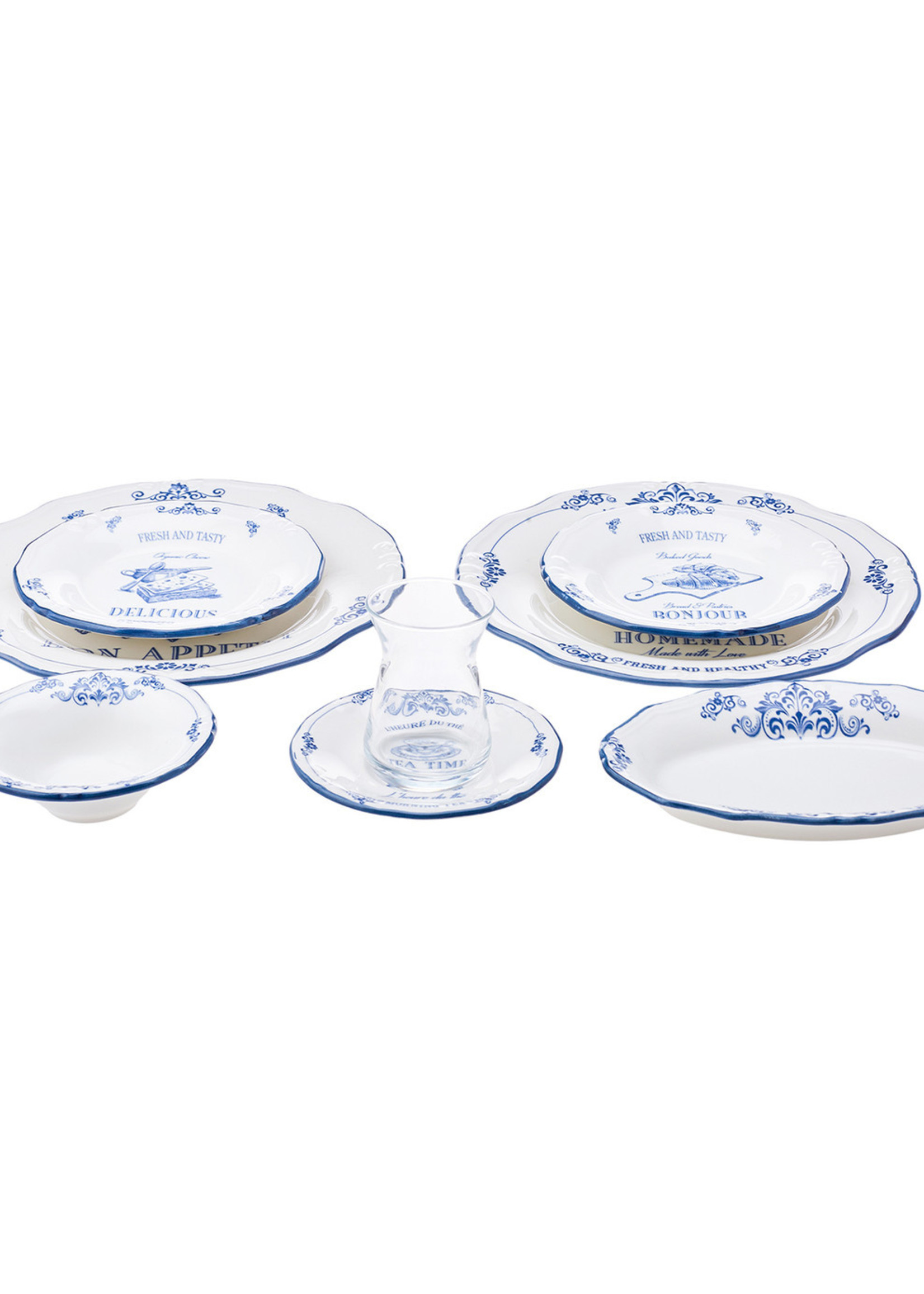 Karaca Antique 26 Pcs Breakfast/Service Set for 6 Persons