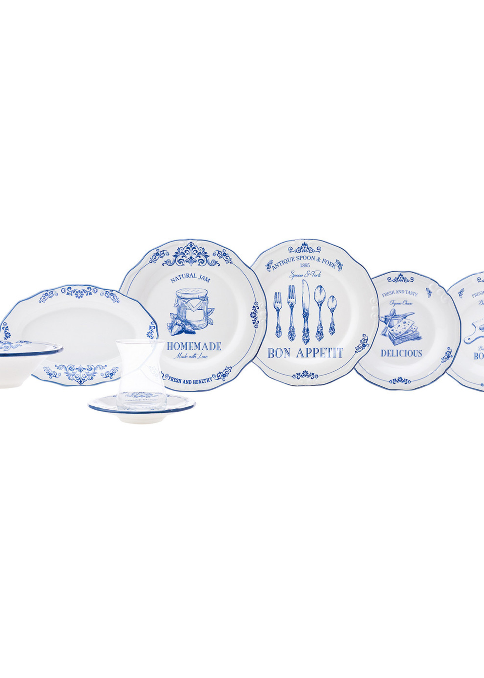 Karaca Antique 26 Pcs Breakfast/Service Set for 6 Persons