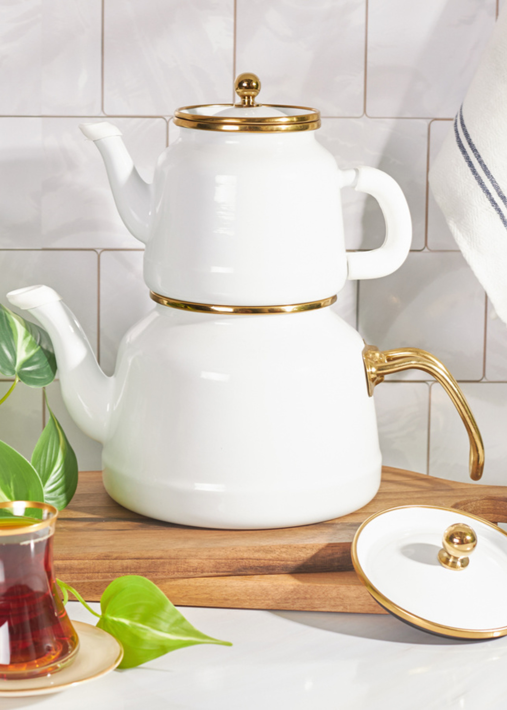 Karaca Troy Teapot Set White