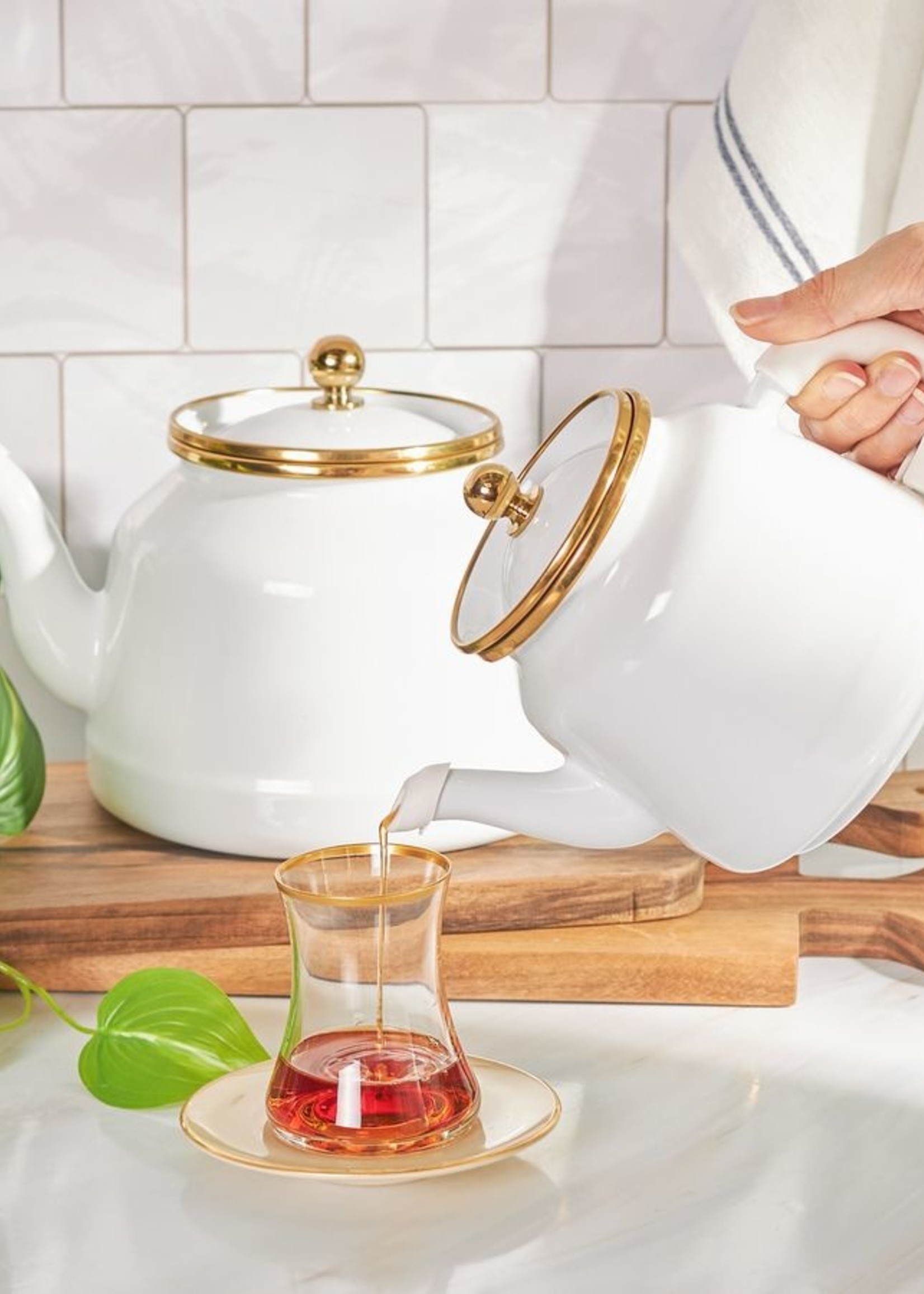 Karaca Troy Teapot Set White