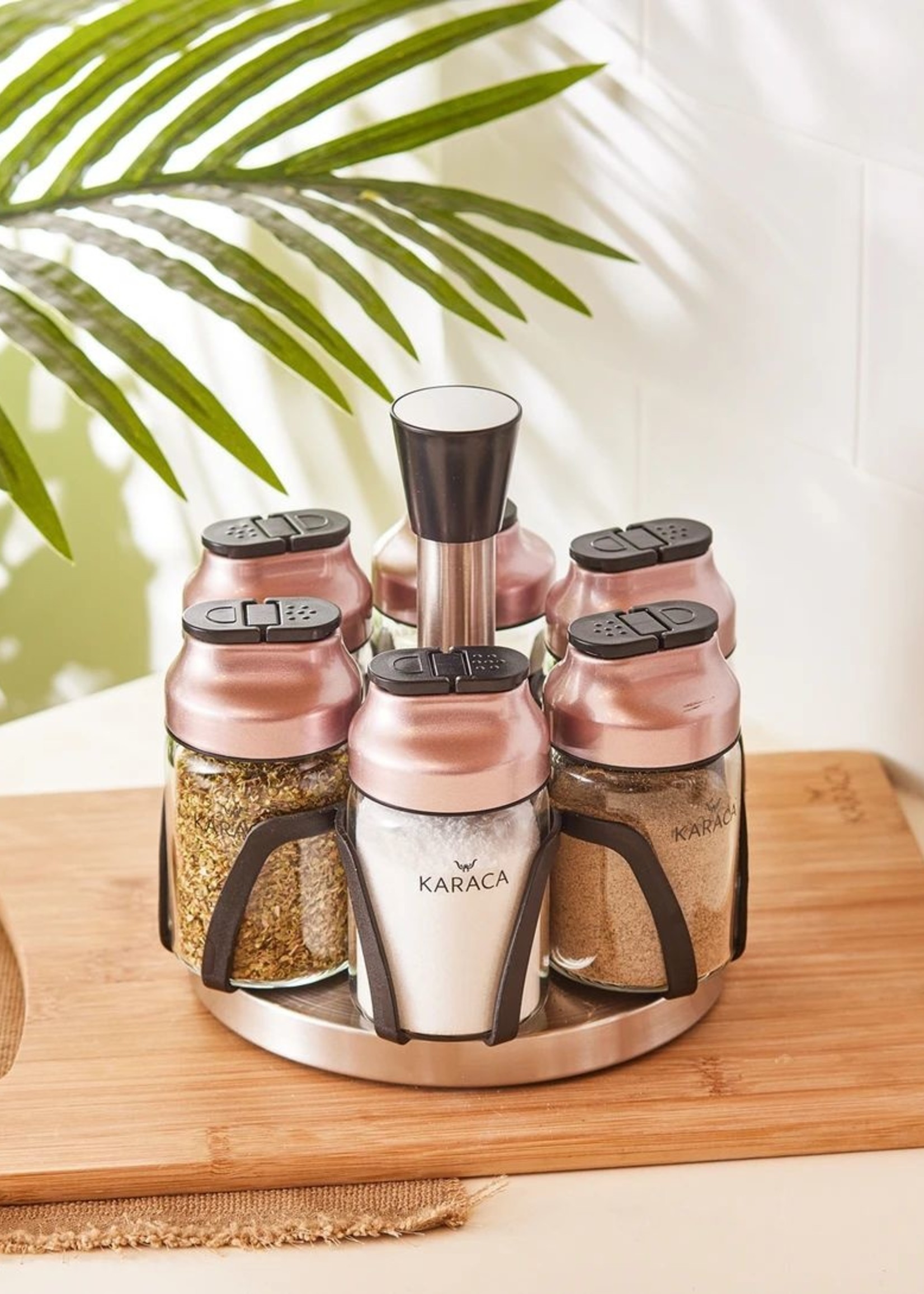 Karaca Dimple Rosegold 7 Piece Spice Set