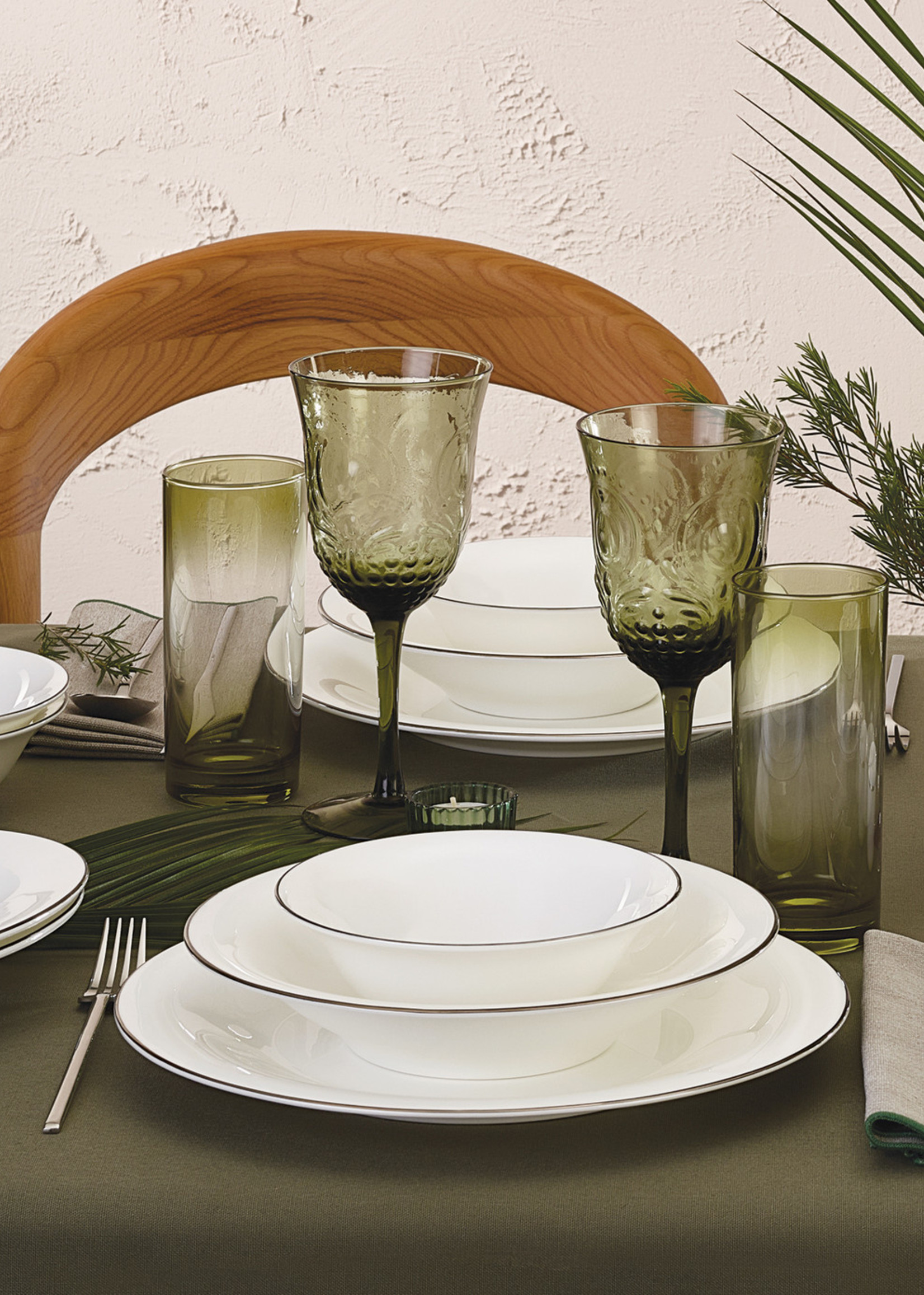 Karaca Fine Pearl Elizabeth 28 Pieces Platinum Pearl Dinnerware Set for 6 Persons