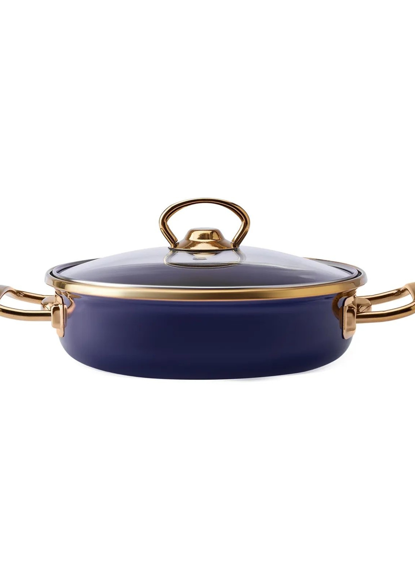 Karaca Piraye Enamel 3-Piece Cookware Set Navy Blue