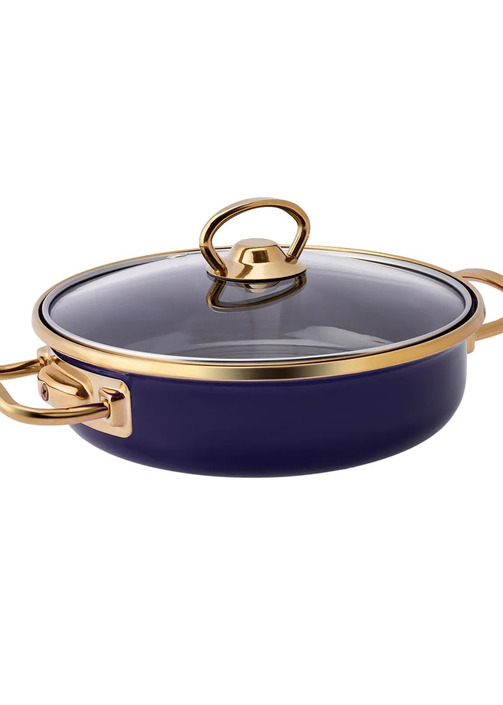 Karaca Piraye Enamel 3-Piece Cookware Set Navy Blue