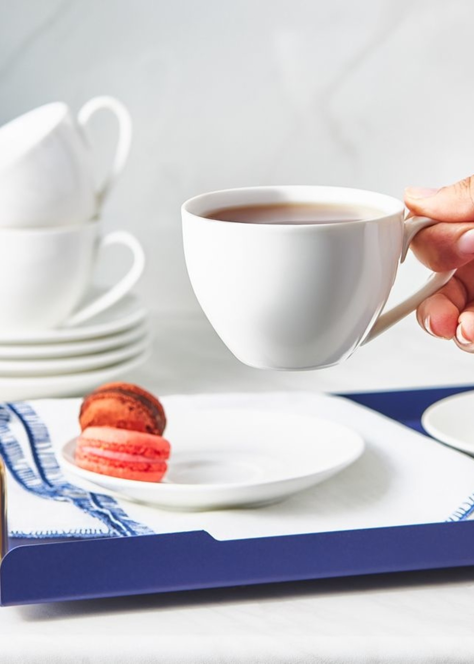 Karaca Set of 6 White Tea Cups