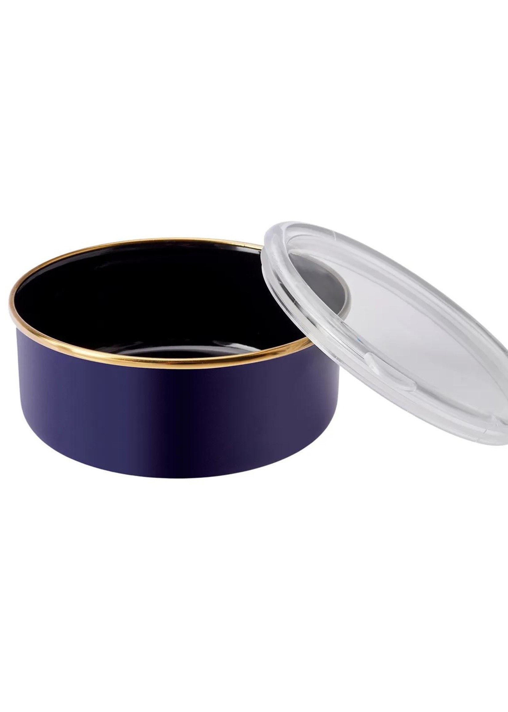 Karaca Piraye Enamel 3 Piece Storage Cup Navy blue