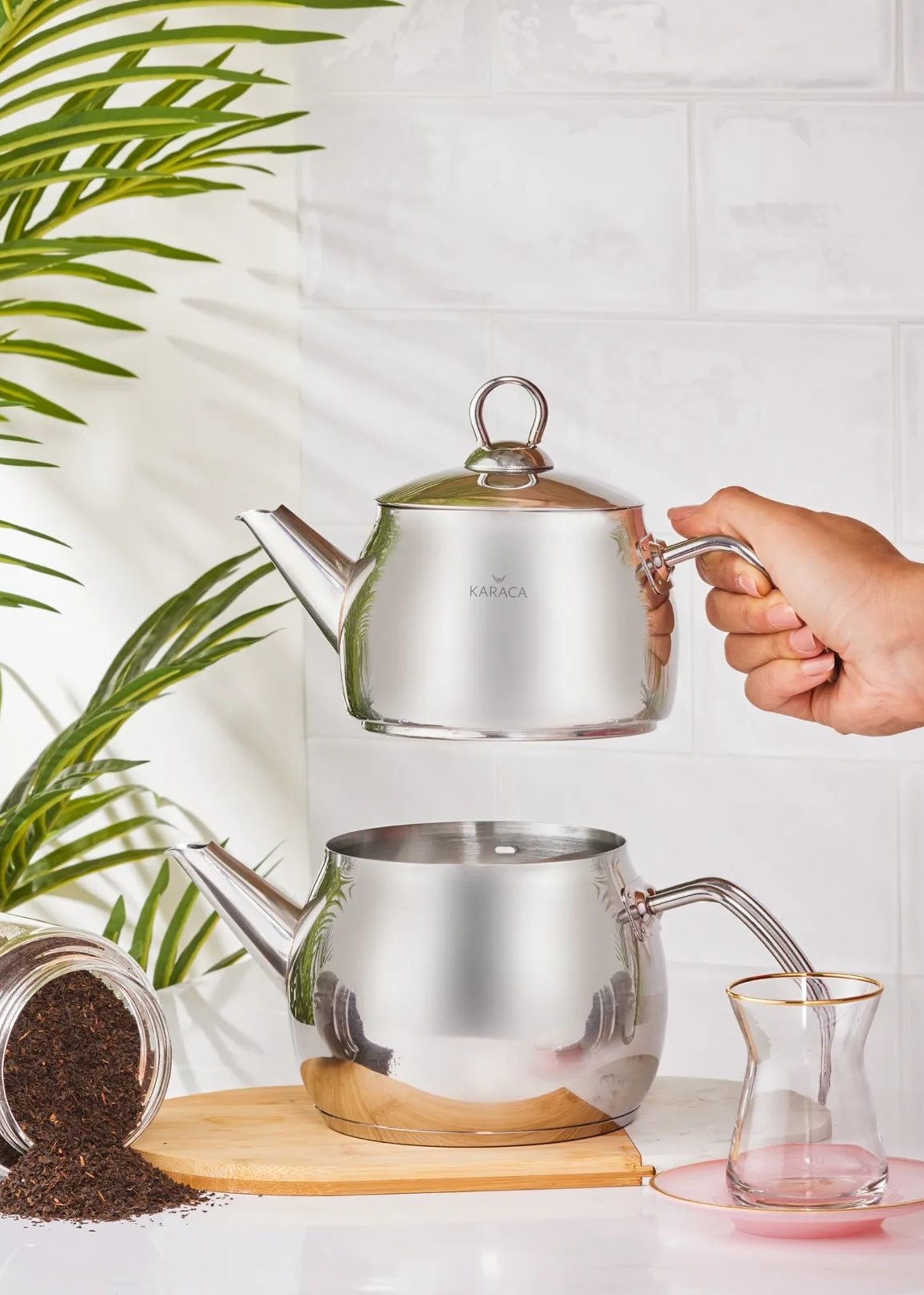 Karaca Belinay Midi Metal Teapot Set