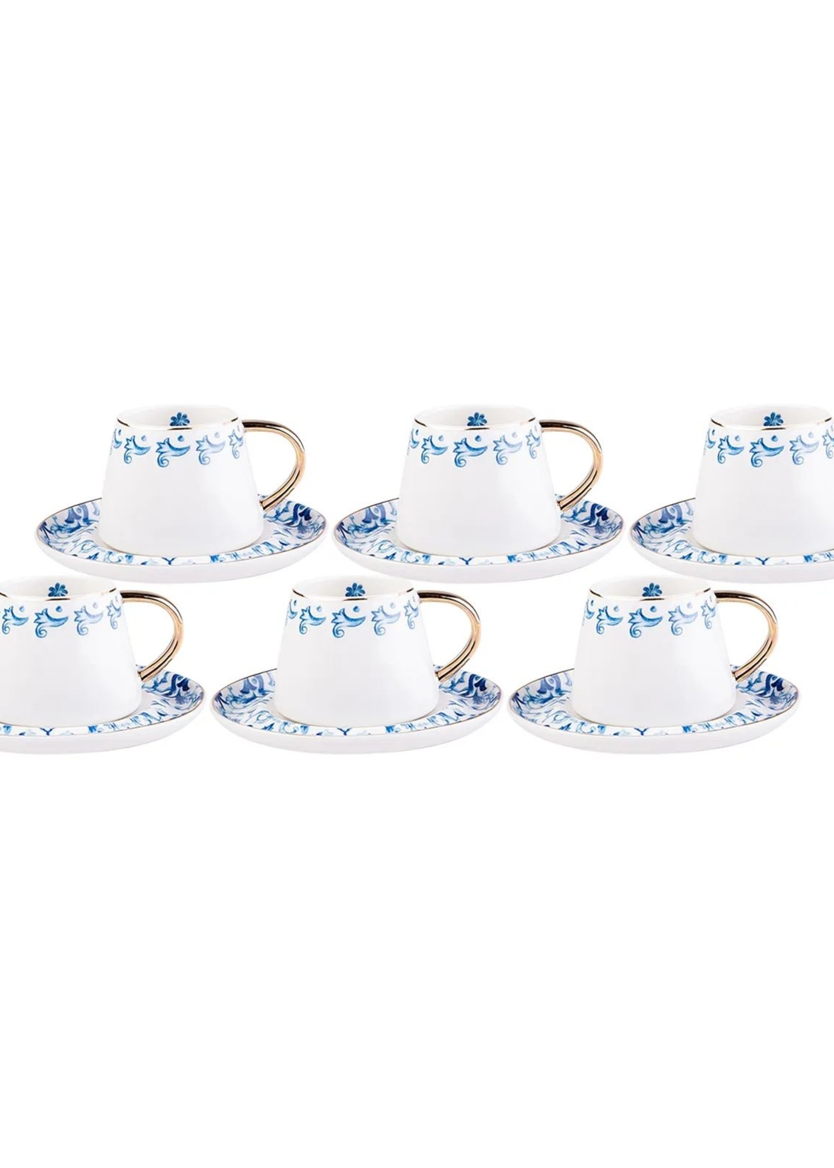 Karaca Mare Set of 6 Coffee Cups 90 ml