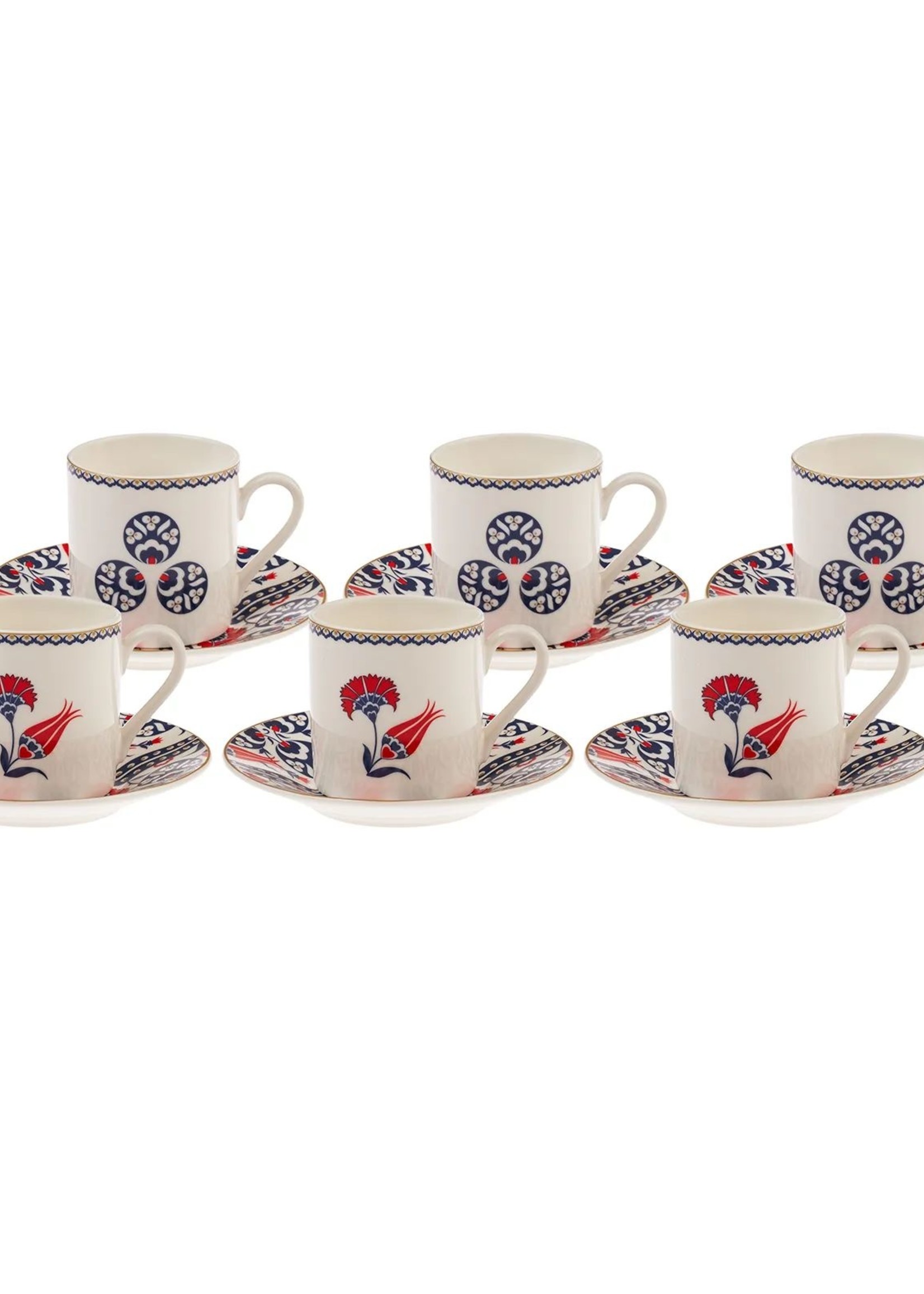 Karaca Hasbahçe Set of 6 Coffee Cups 80 ml