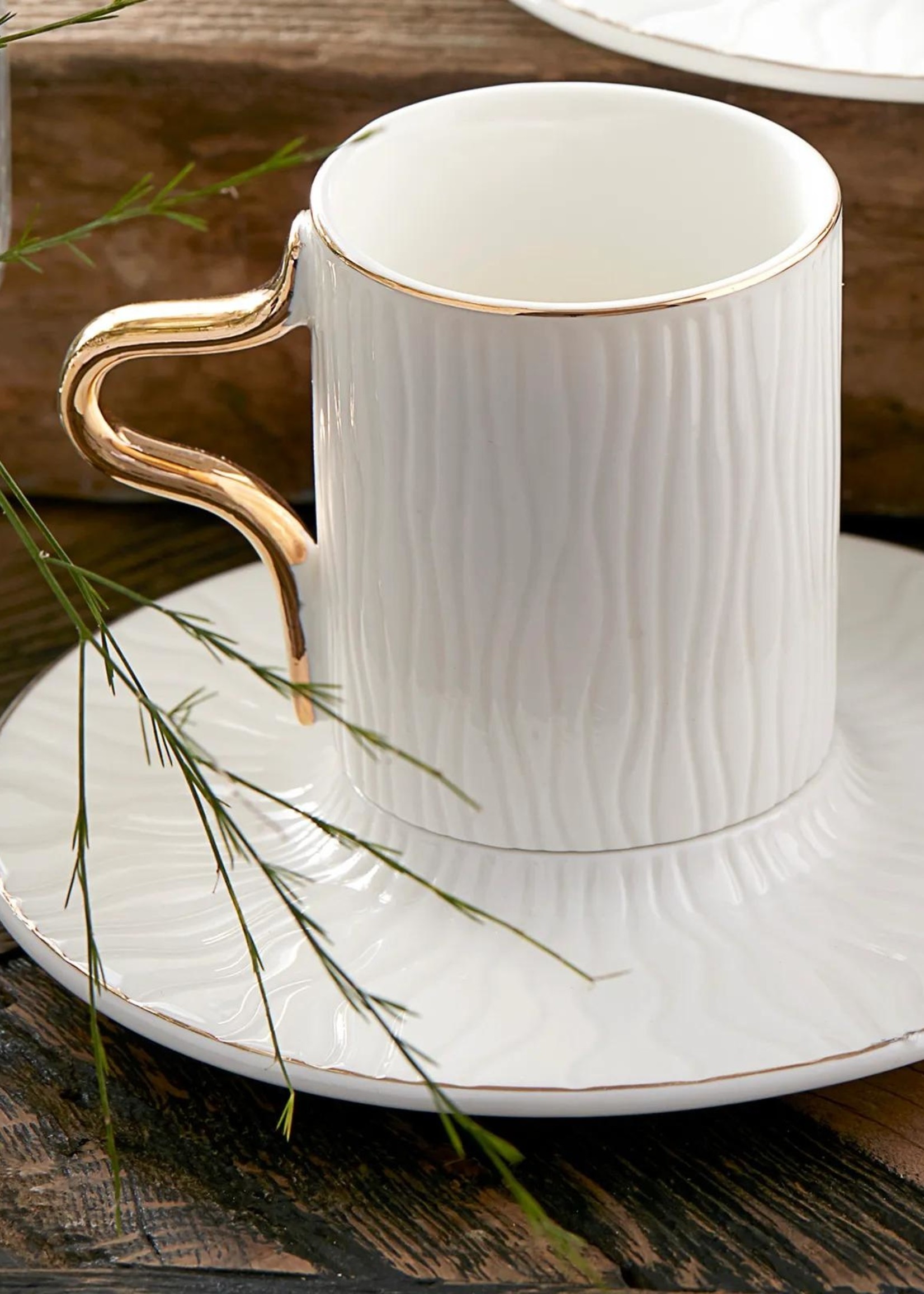 Karaca Aged Set of 6 Coffee Cups 80 ml