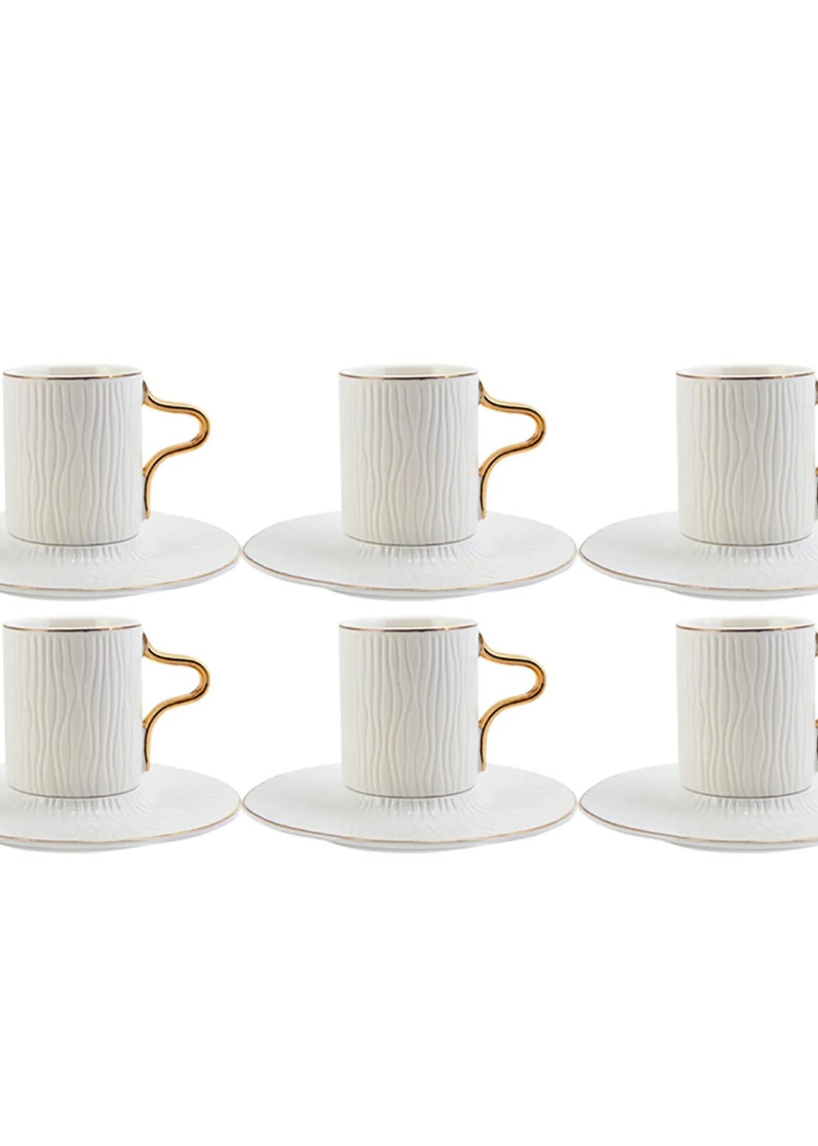 Karaca Aged Set of 6 Coffee Cups 80 ml