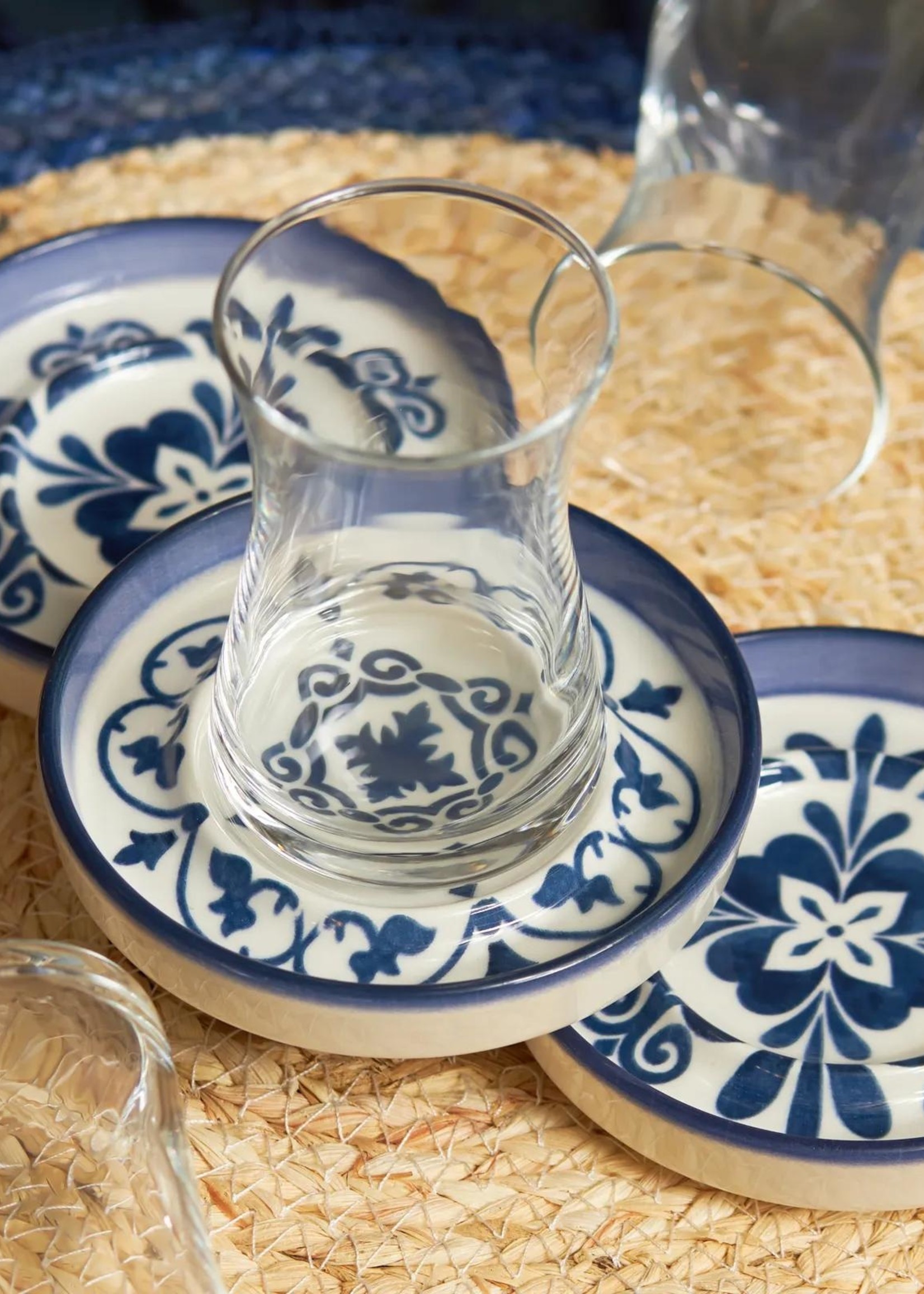 Karaca Zeher Blue 12 Pieces Tea Set for 6 Persons