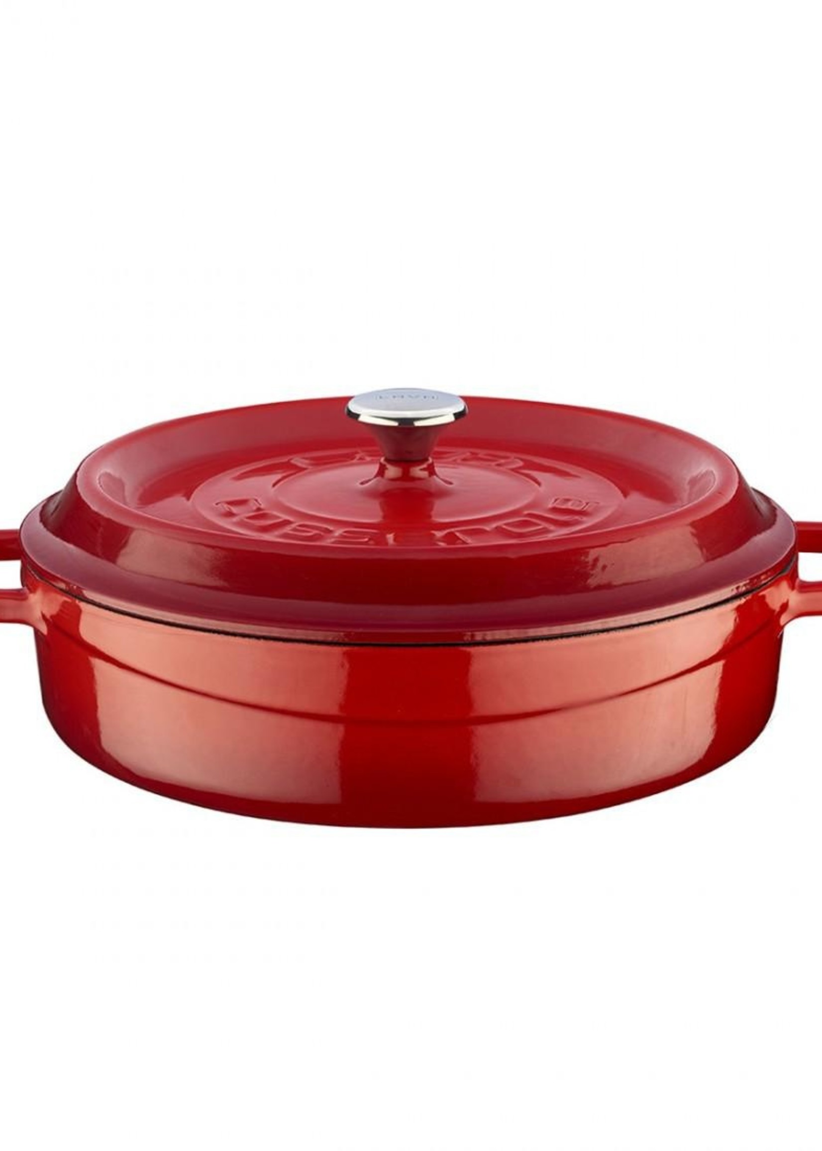 Lava Cast Iron Multi-Purpose Flat Pot Red 24 cm LV Y ST 24 K2