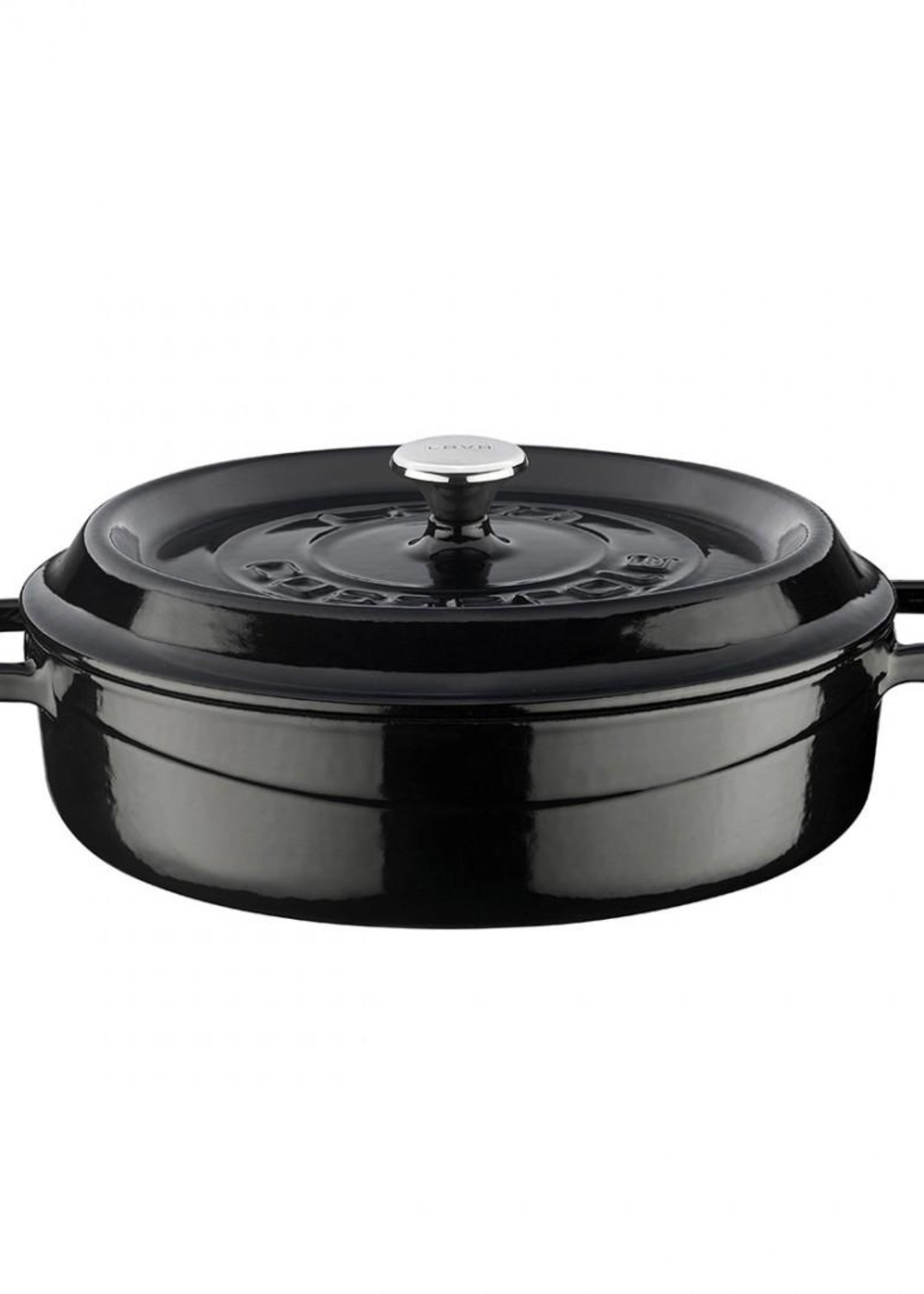 Lava Cast Iron Multi-Purpose Flat Pot Black 24 cm LV Y ST 24 K2