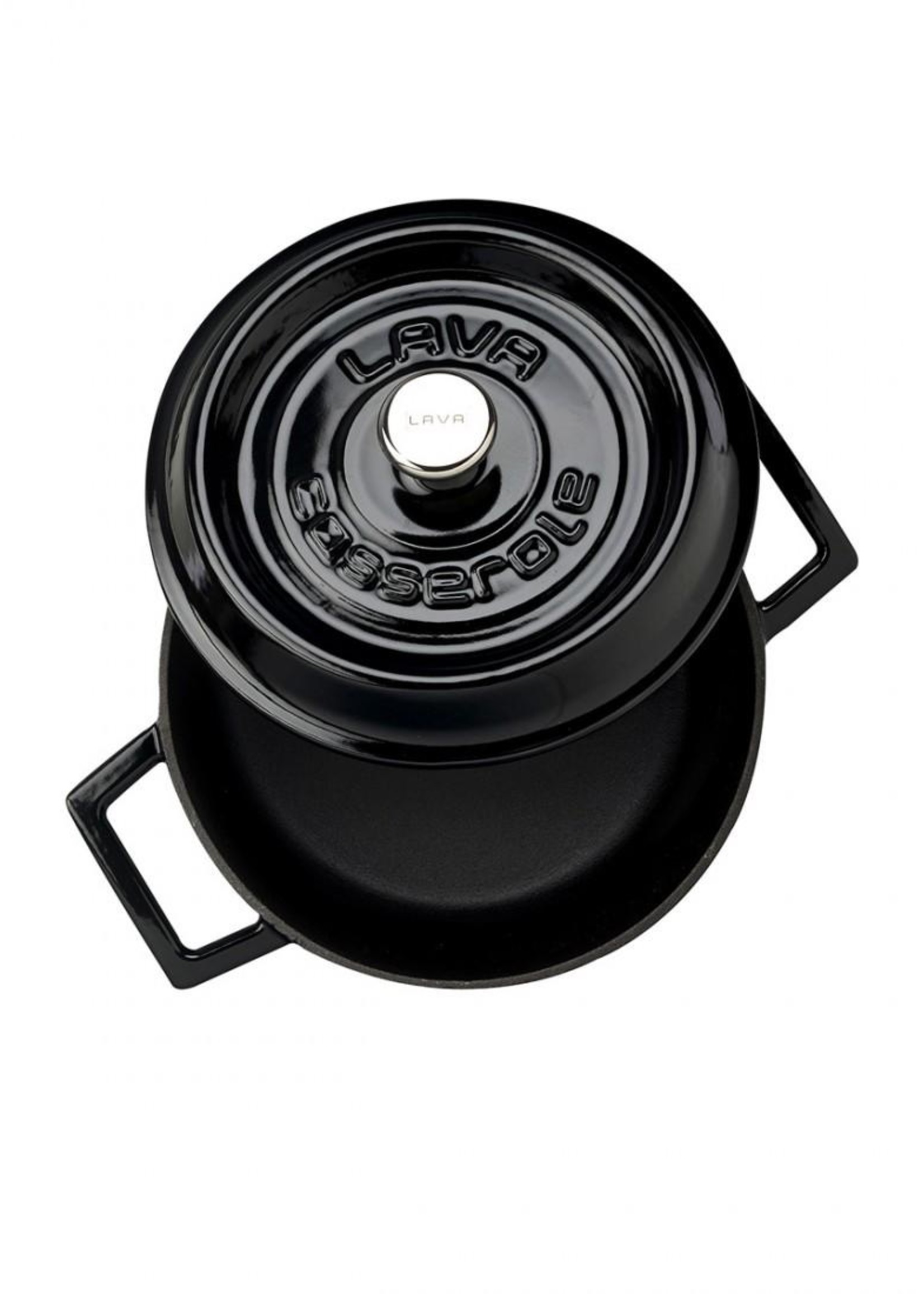 Lava Cast Round Casserole Black 20 cm LV Y TC 20 K2