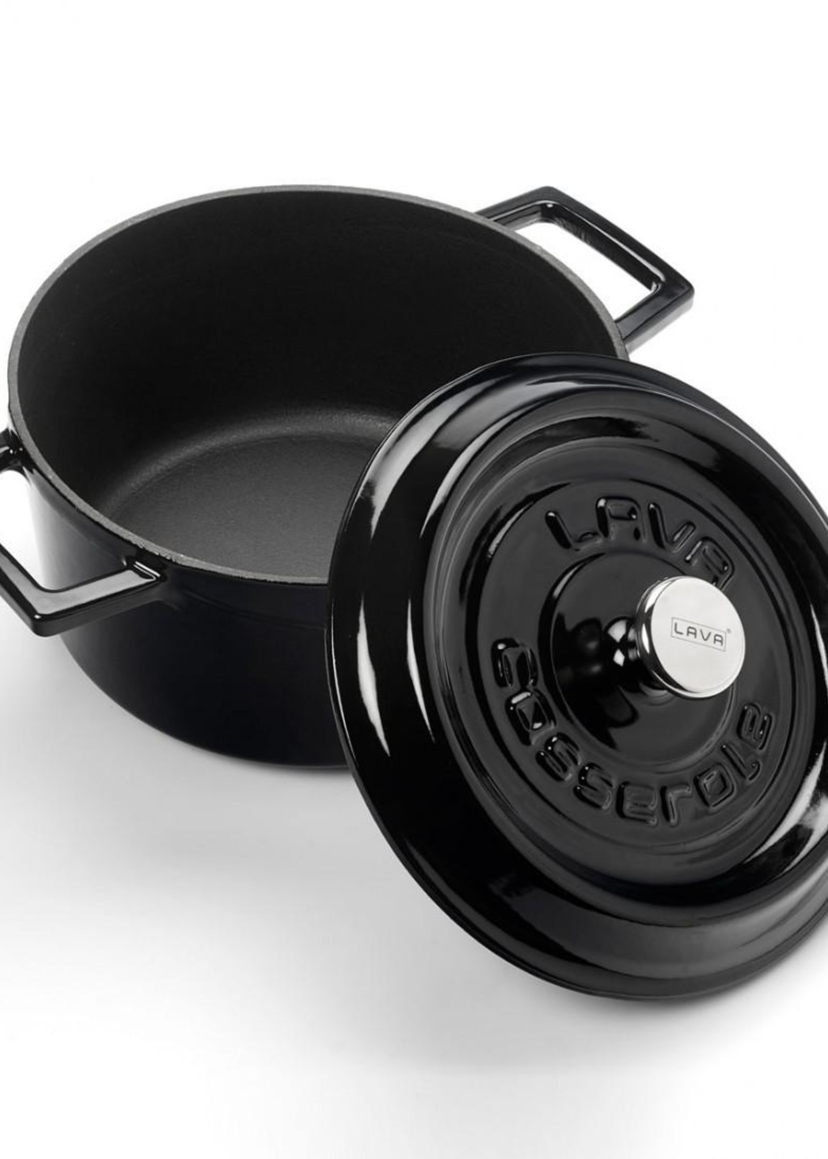 Lava Cast Round Casserole Black 20 cm LV Y TC 20 K2