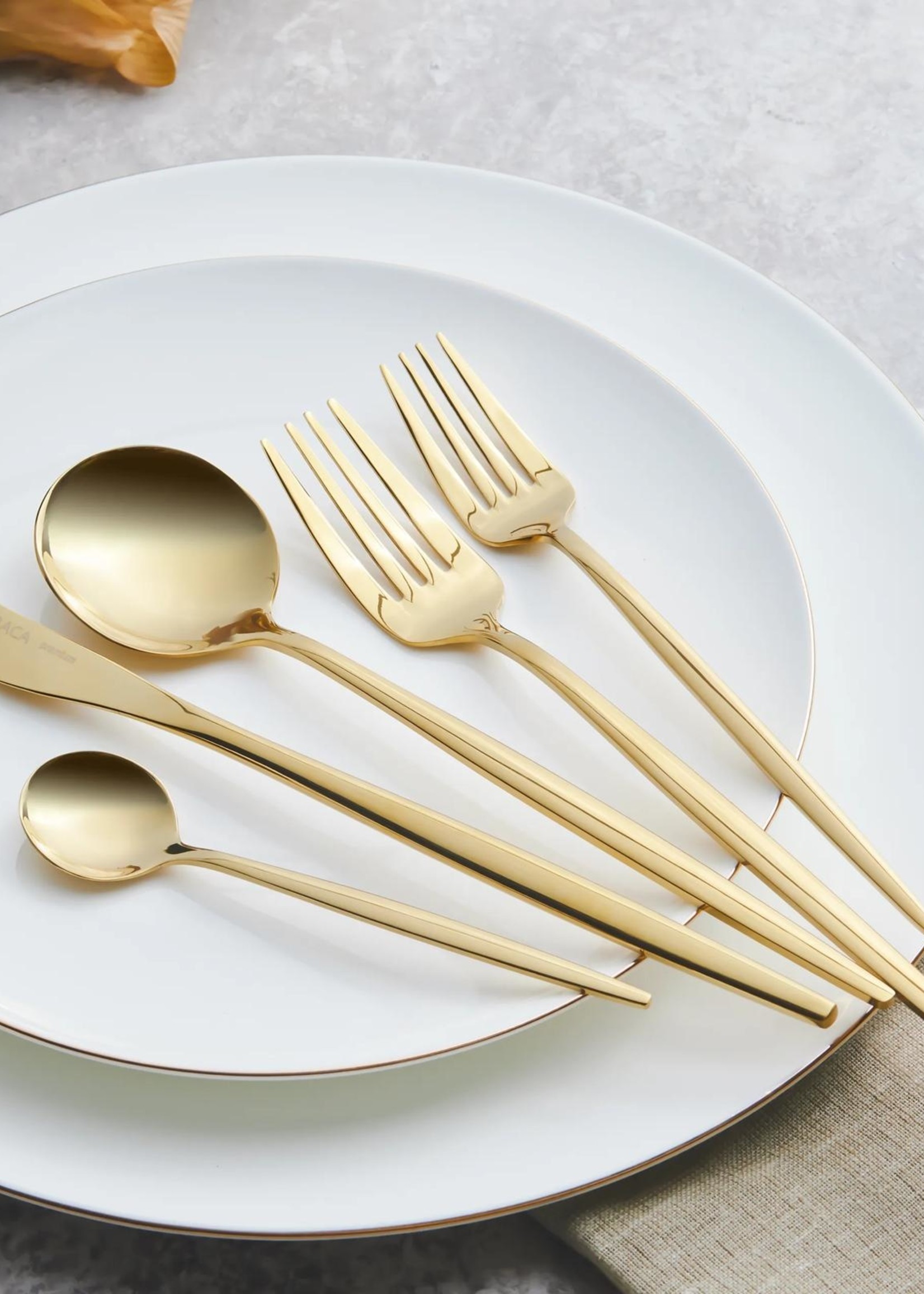 Karaca Orion Shiny Gold 30 Piece 6 Person Cutlery Set