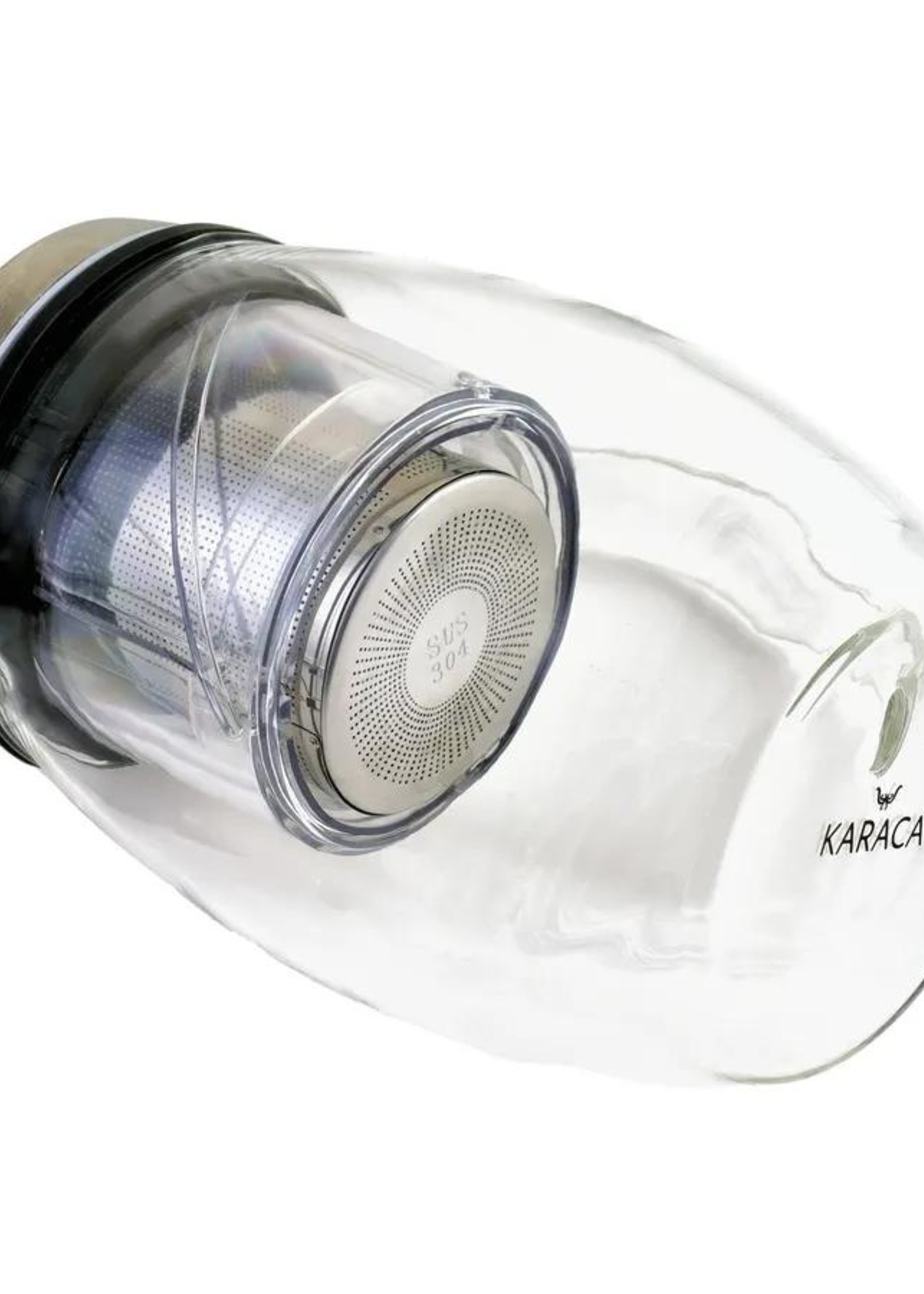 Karaca Oval Teapot made of borosilicate glass and stainless steel