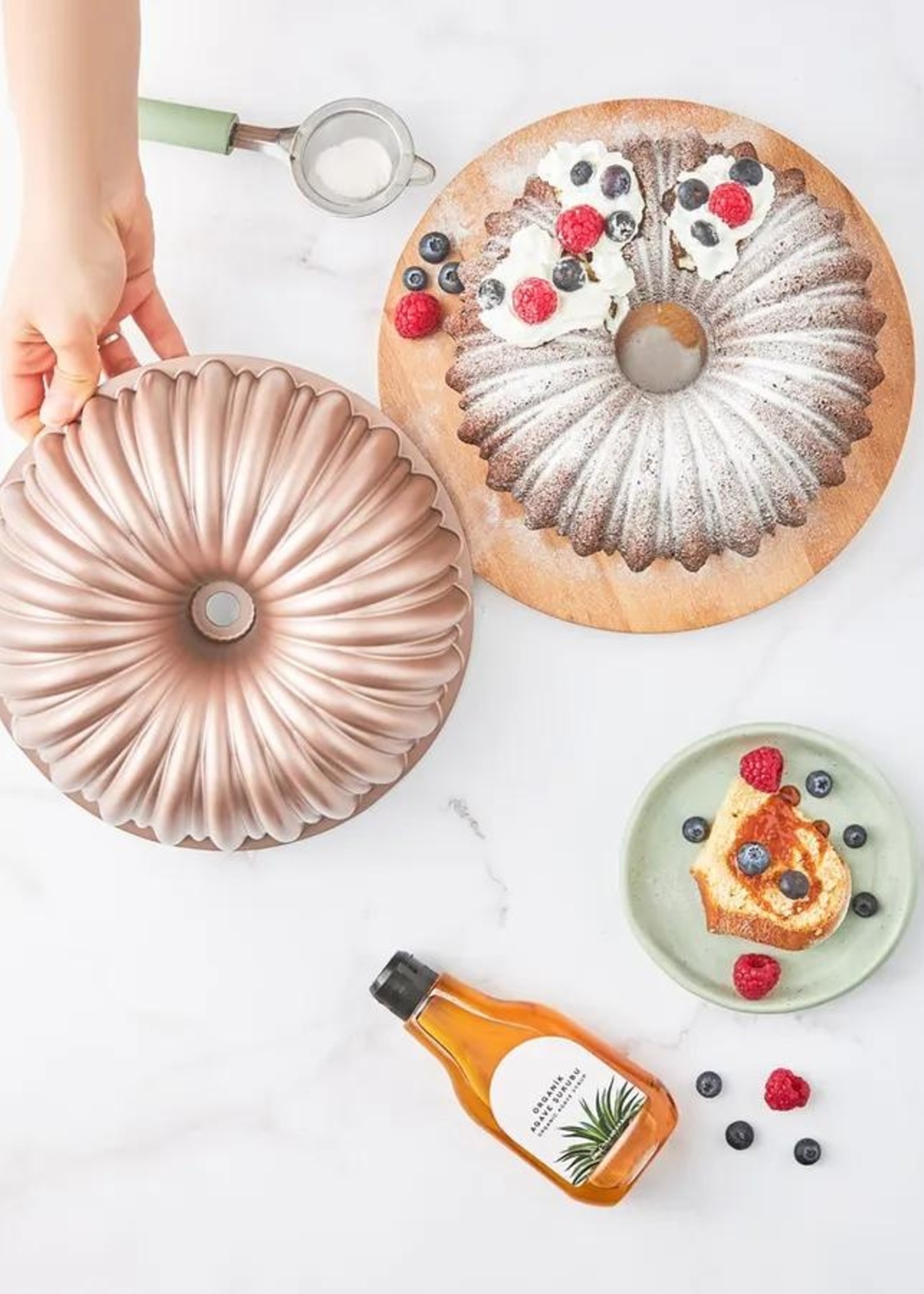 Karaca Cake Pro Sliced Rosegold Casting Cake Mold