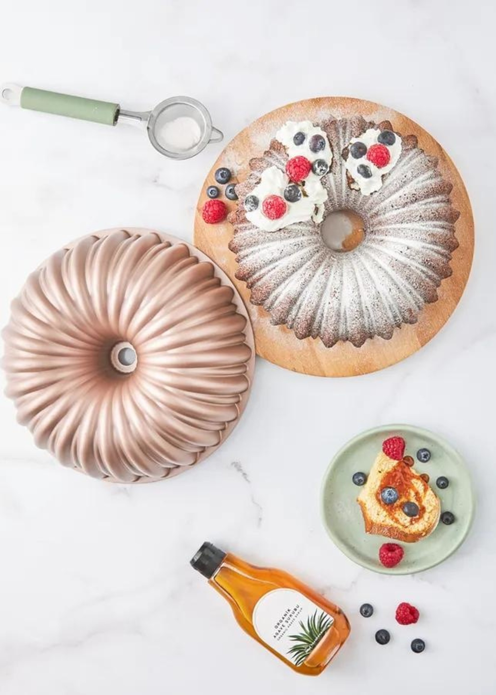 Karaca Cake Pro Sliced Rosegold Casting Cake Mold
